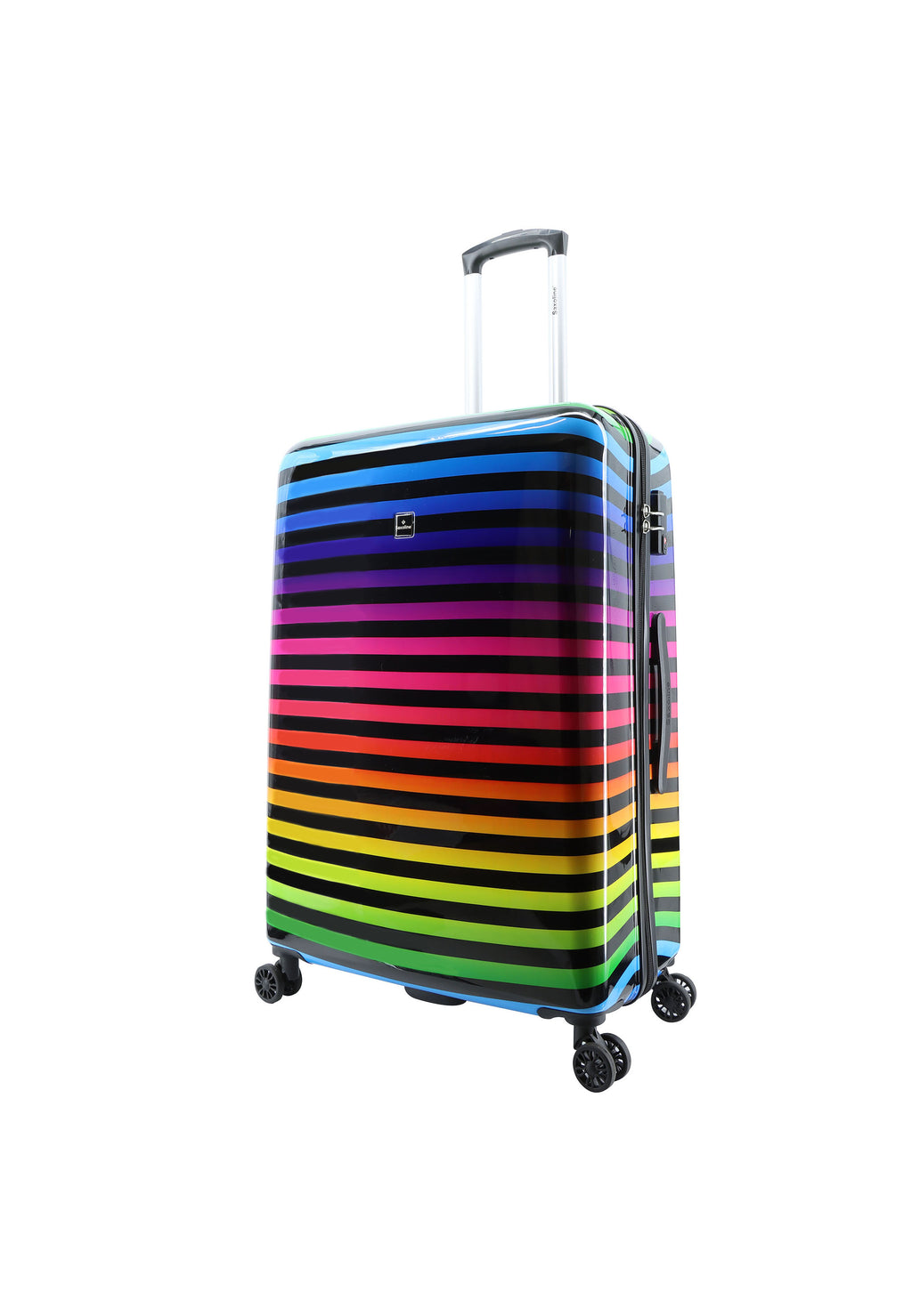Saxoline - Color Strip Hartschalenkoffer / Trolley / Reisekoffer - 78 cm - (Large)