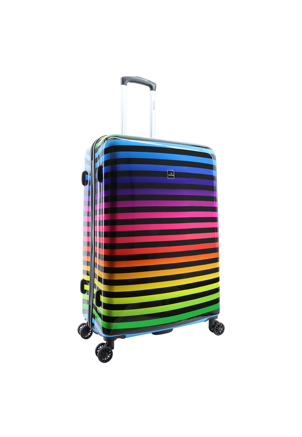 Saxoline - Color Strip Hartschalenkoffer / Trolley / Reisekoffer - 78 cm - (Large)