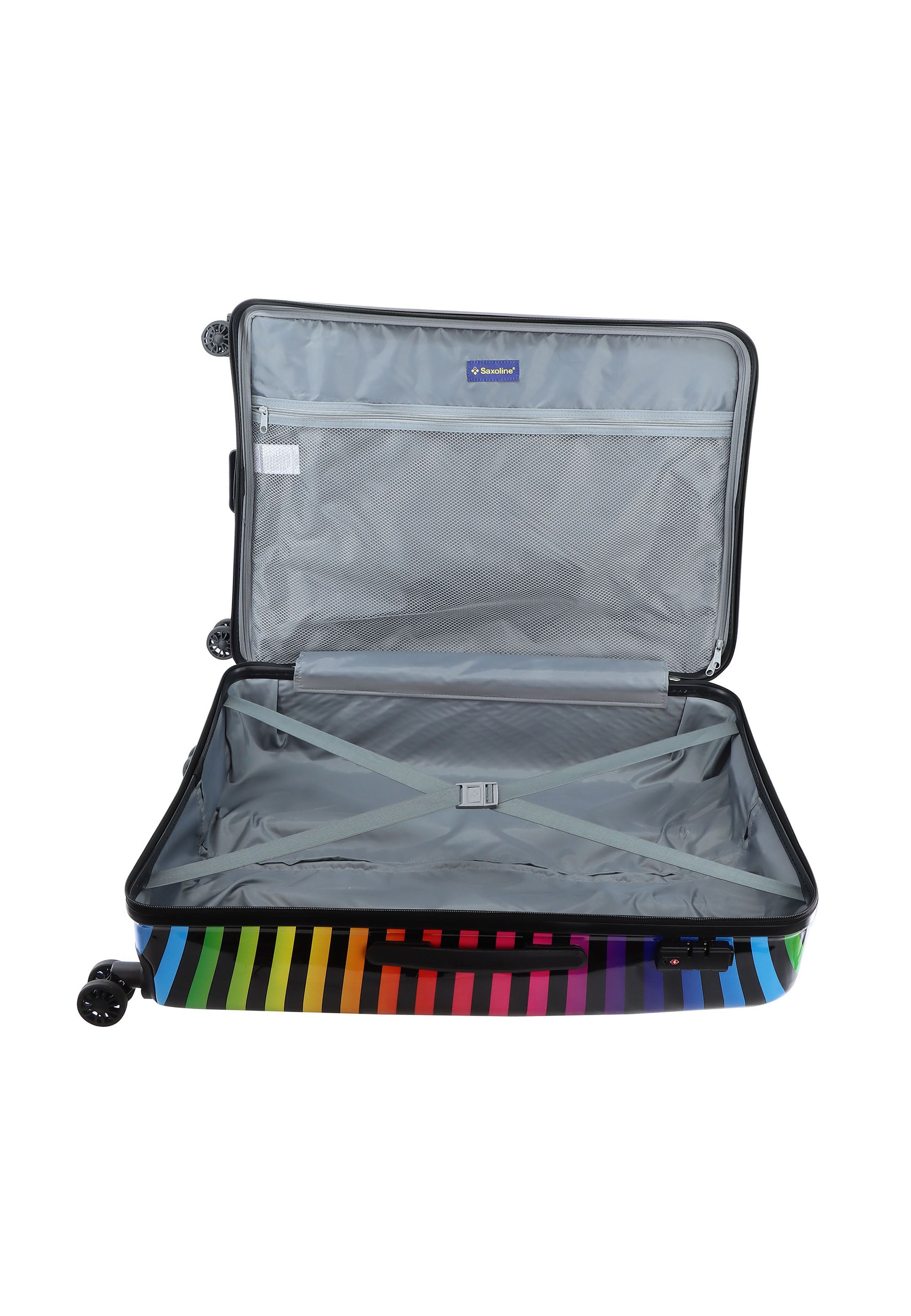 Saxoline - Color Strip Hartschalen-Kofferset / Trolley-Set / Reisekofferset - (S/M/L)