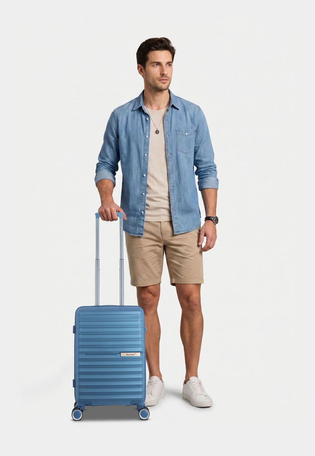 Saxoline Blue Resort Hartschalenkoffer set Trolley set Reisekoffer set S/M/L Blau