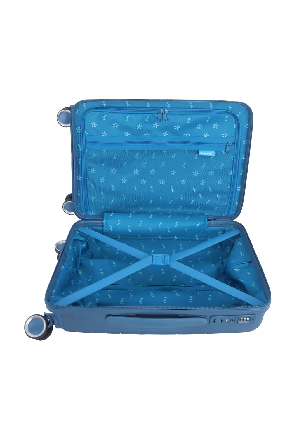 Saxaoline Blue Resort Handgepäck Hartschalenkoffer / Trolley / Reiskoffer - (Small) Blau