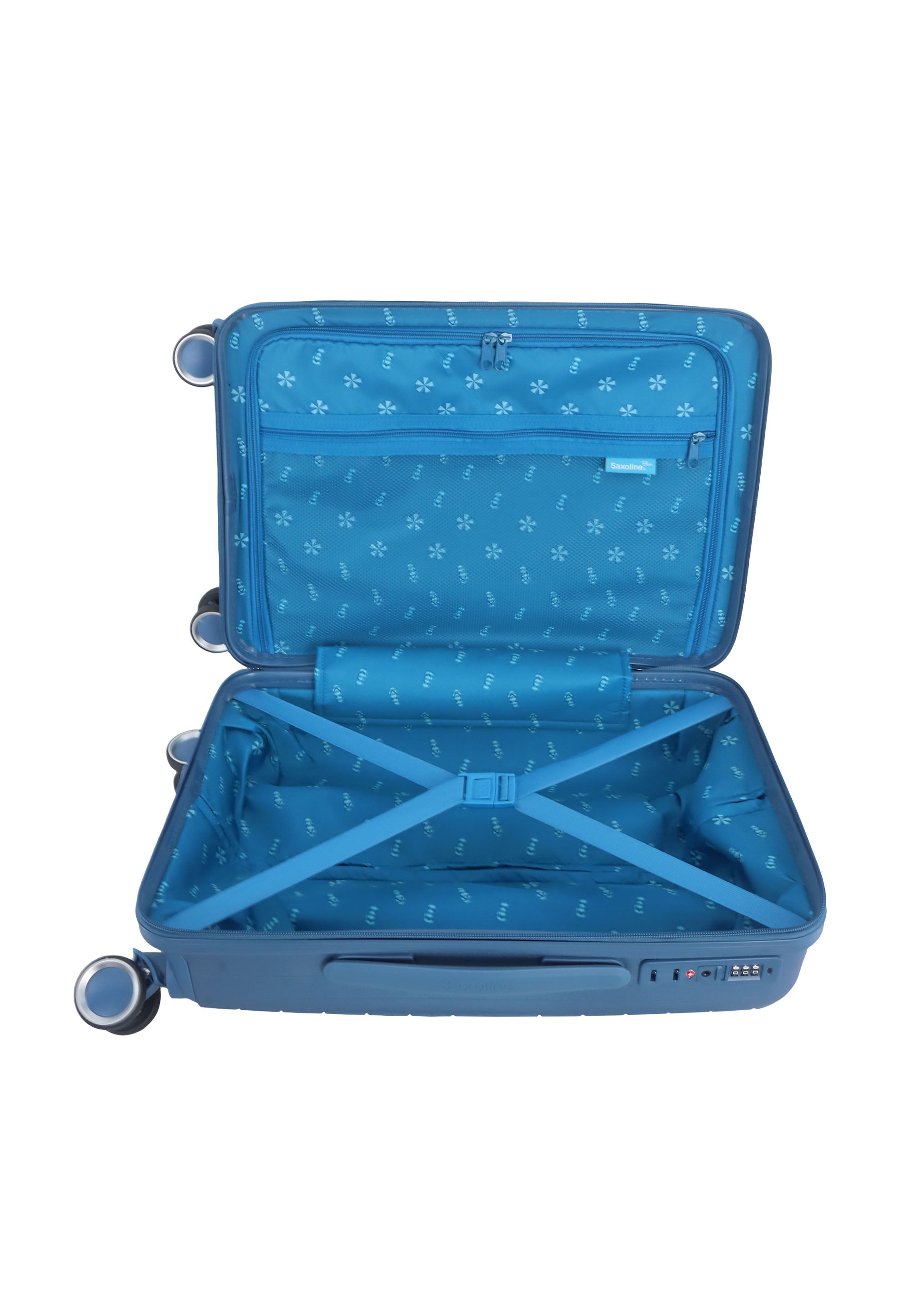 Saxaoline Blue Resort Handgepäck Hartschalenkoffer / Trolley / Reiskoffer - (Small) Blau