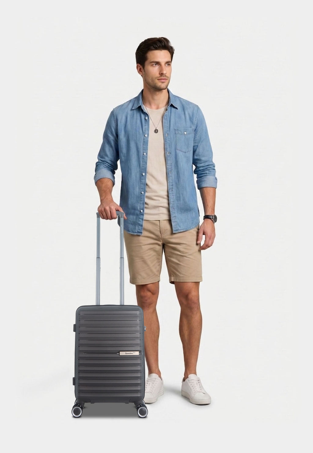 Saxoline Blue Resort Hartschalenkoffer set Trolley set Reisekoffer set S/M/L Anthrazit