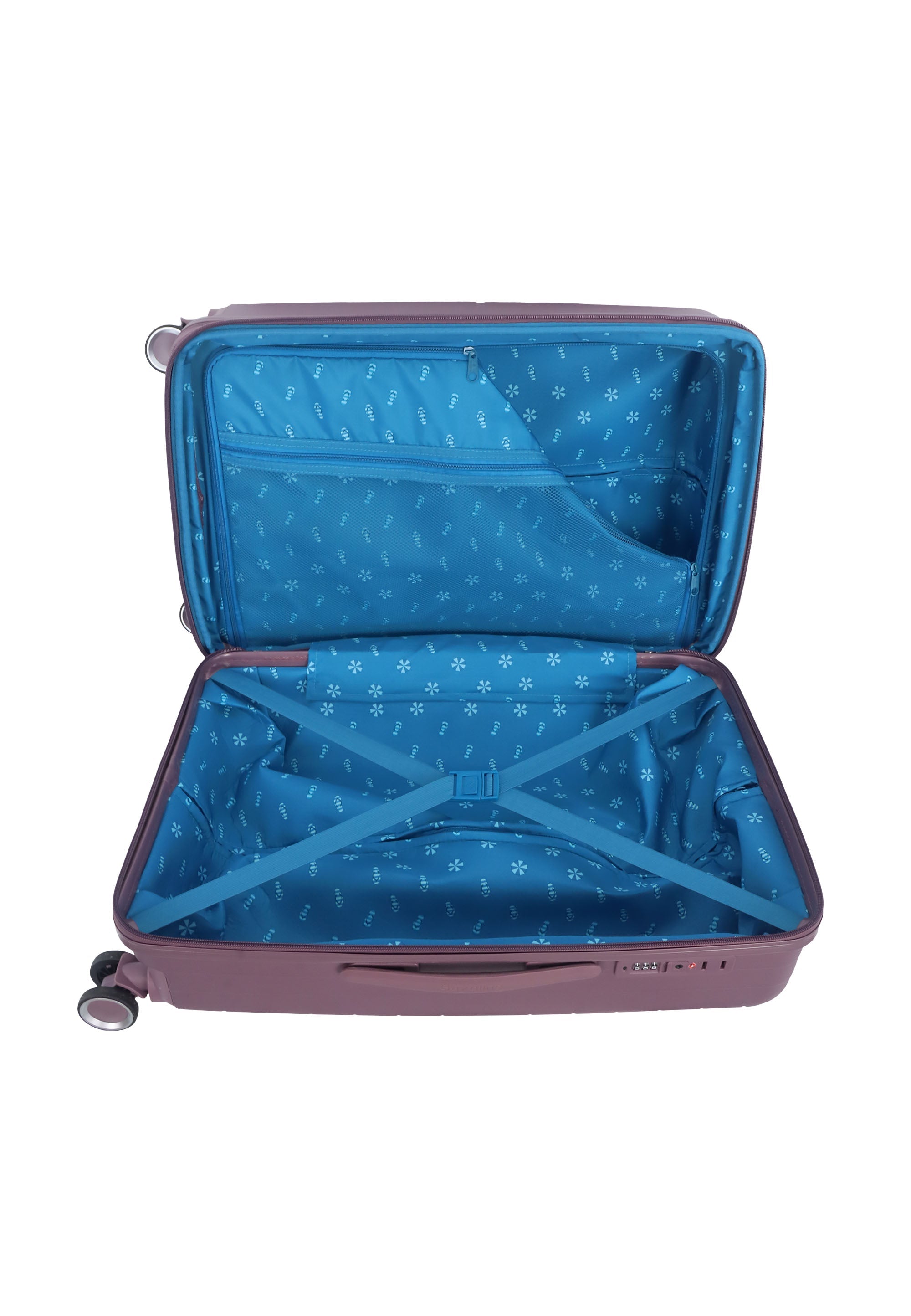 Saxaoline Blue Resort Hartschalenkoffer / Trolley / Reiskoffer - (Medium) Violett