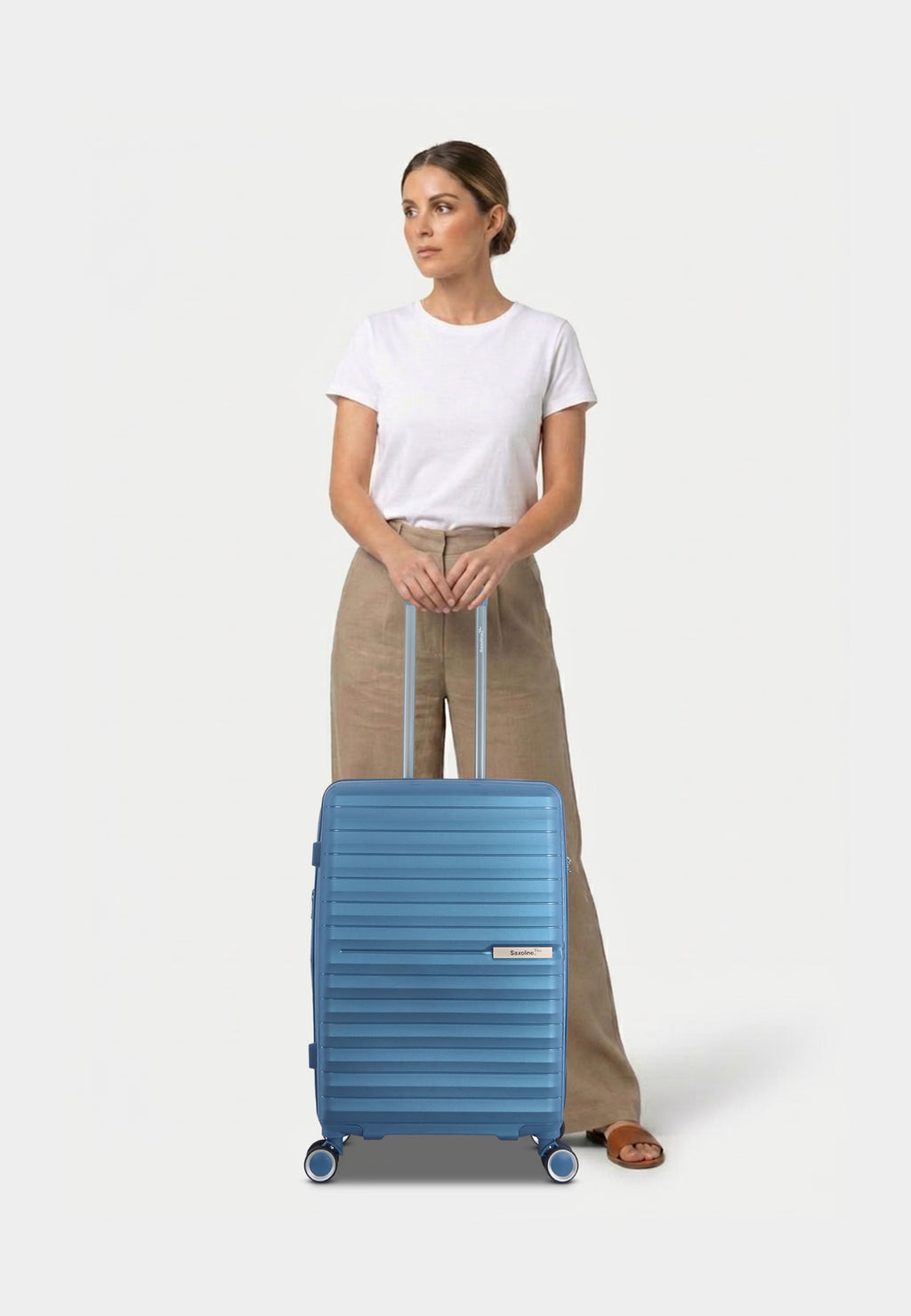 Saxoline Blue Resort Hartschalenkoffer Trolley Reisekoffer Medium Blau