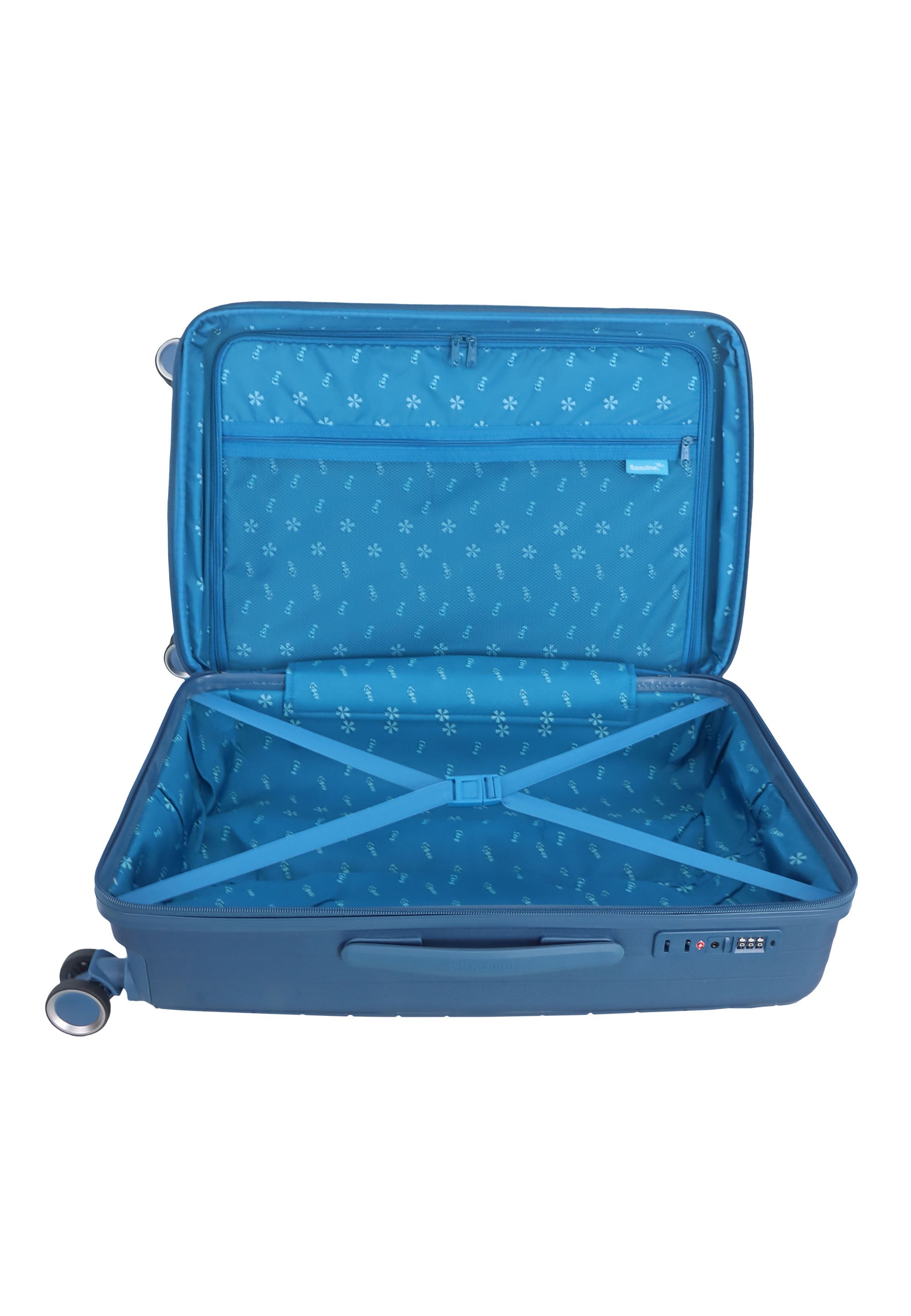 Saxaoline Blue Resort Hartschalenkoffer / Trolley / Reiskoffer - (Medium) Blau