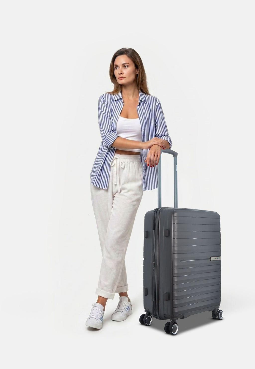 Saxoline Blue Resort Hartschalenkoffer Trolley Reisekoffer Medium Anthrazit