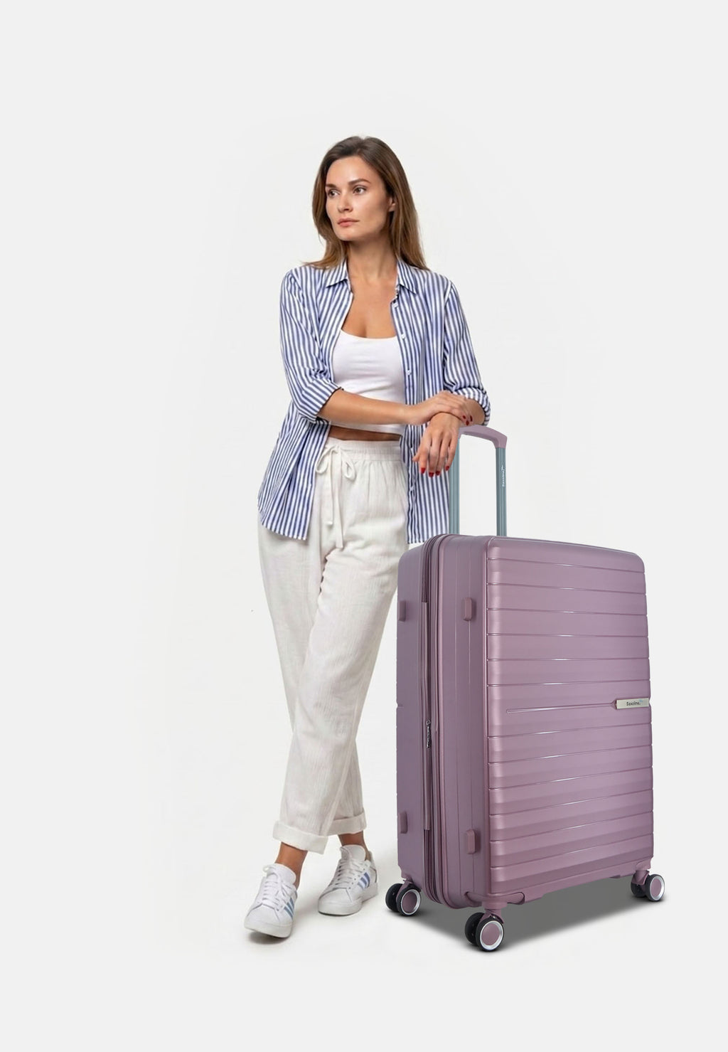 Saxoline Blue Resort Hartschalenkoffer set Trolley set Reisekoffer set S/M/L Violett