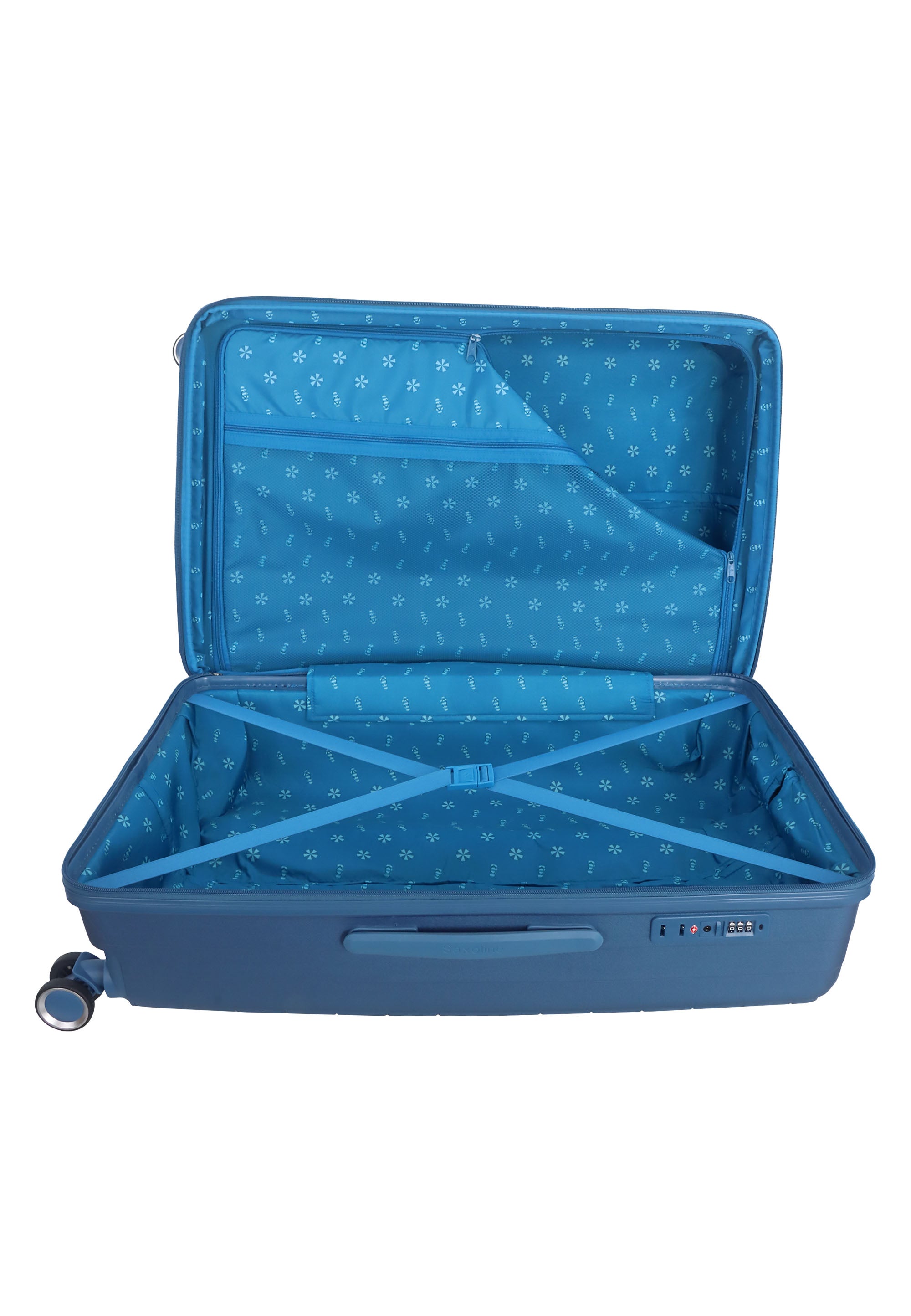 Saxaoline Blue Resort Hartschalenkoffer / Trolley / Reiskoffer - (Large) Blau