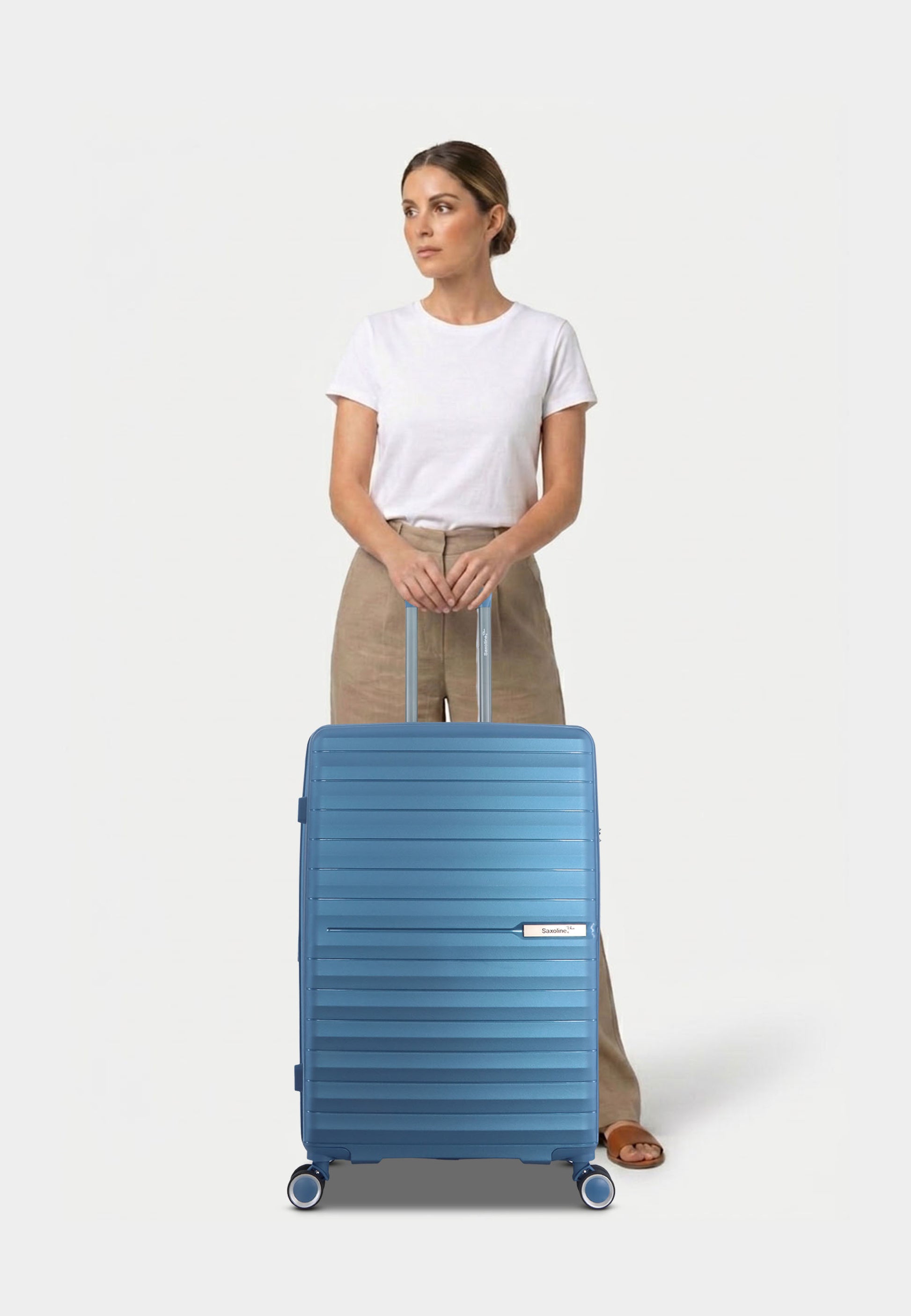 Saxoline Blue Resort Hartschalenkoffer Trolley Reisekoffer Large Blau