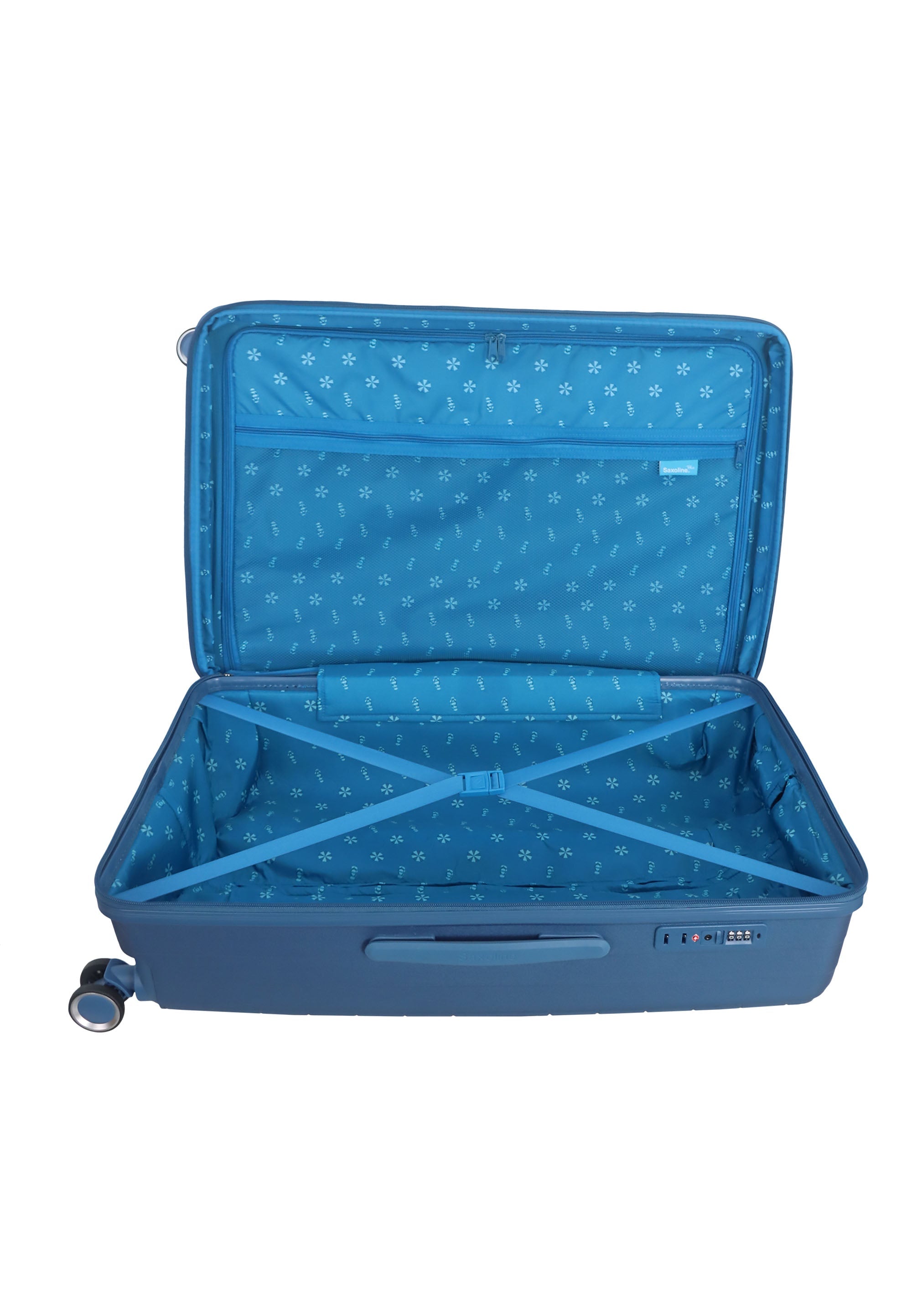 Saxaoline Blue Resort Hartschalenkoffer / Trolley / Reiskoffer - (Large) Blau