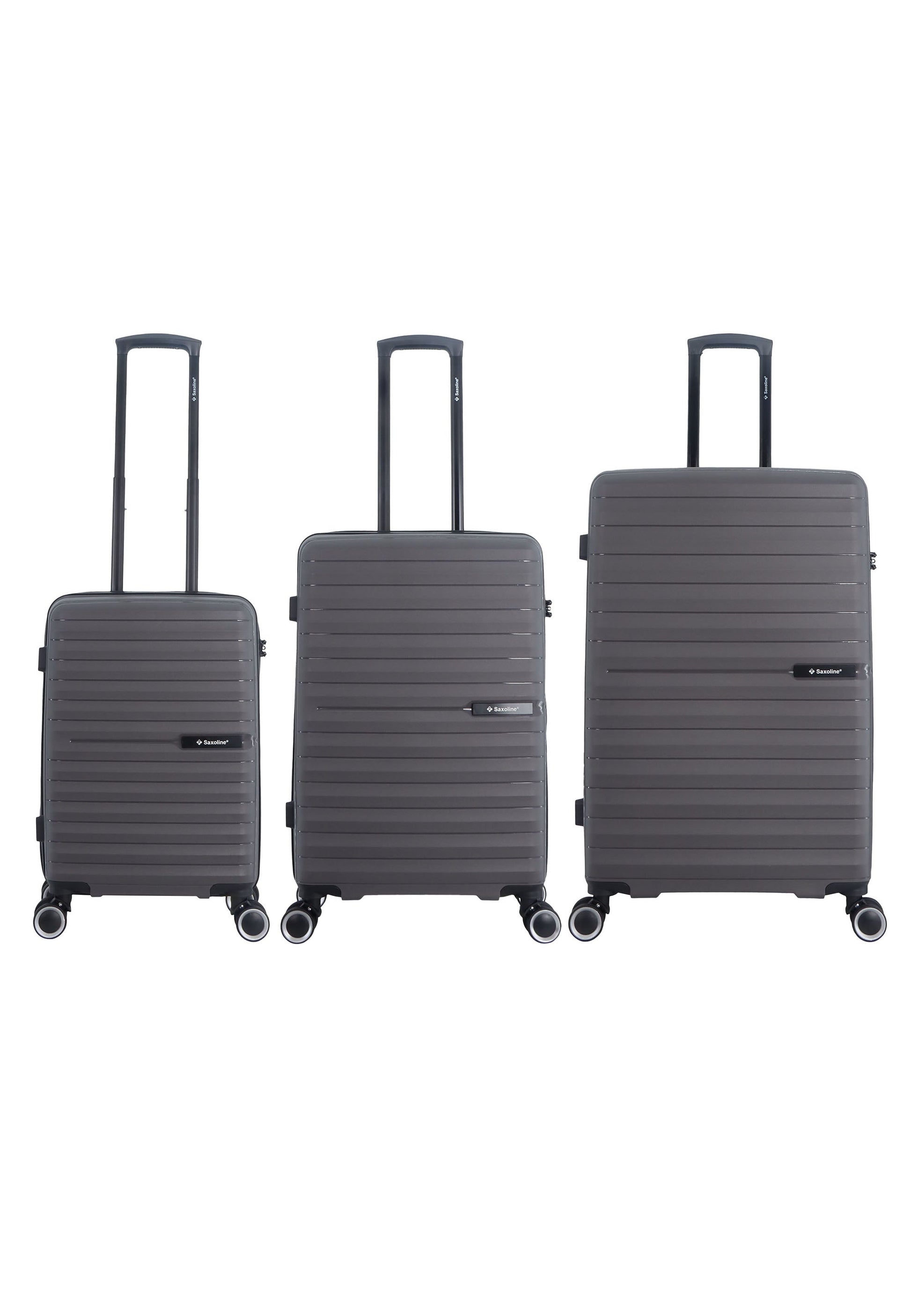 Saxoline Fiesta Hartschalenkoffer set / Trolley set / Reiskoffer set - (S/M/L) Grau
