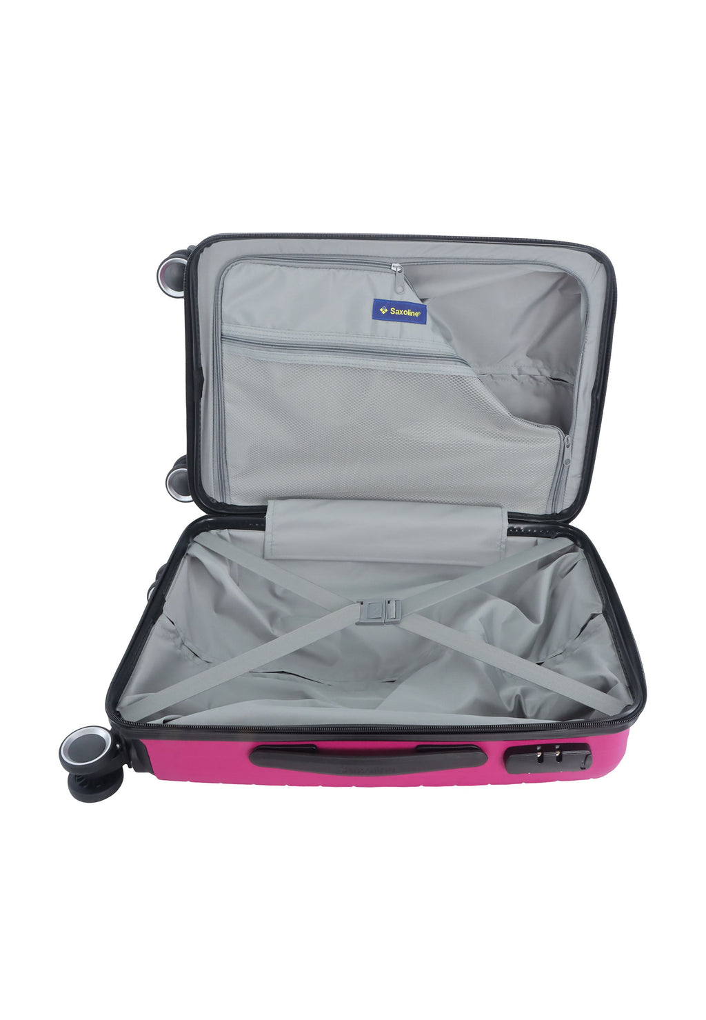 Hartschalenkoffer aus Polypropylen von Saxoline – Größe S für Handgepäck Farbe Fuchsia