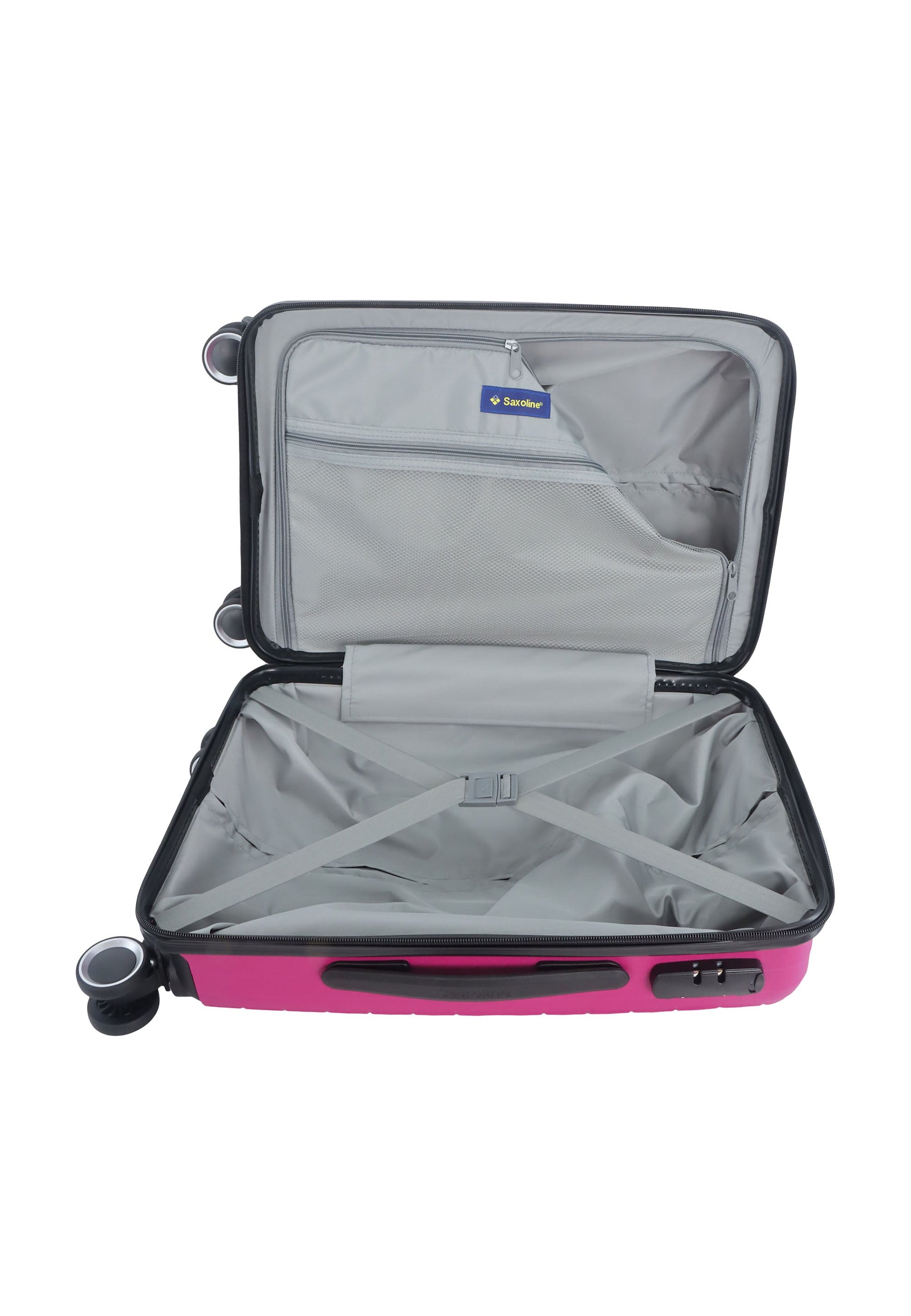 Hartschalenkoffer aus Polypropylen von Saxoline – Größe S für Handgepäck Farbe Fuchsia