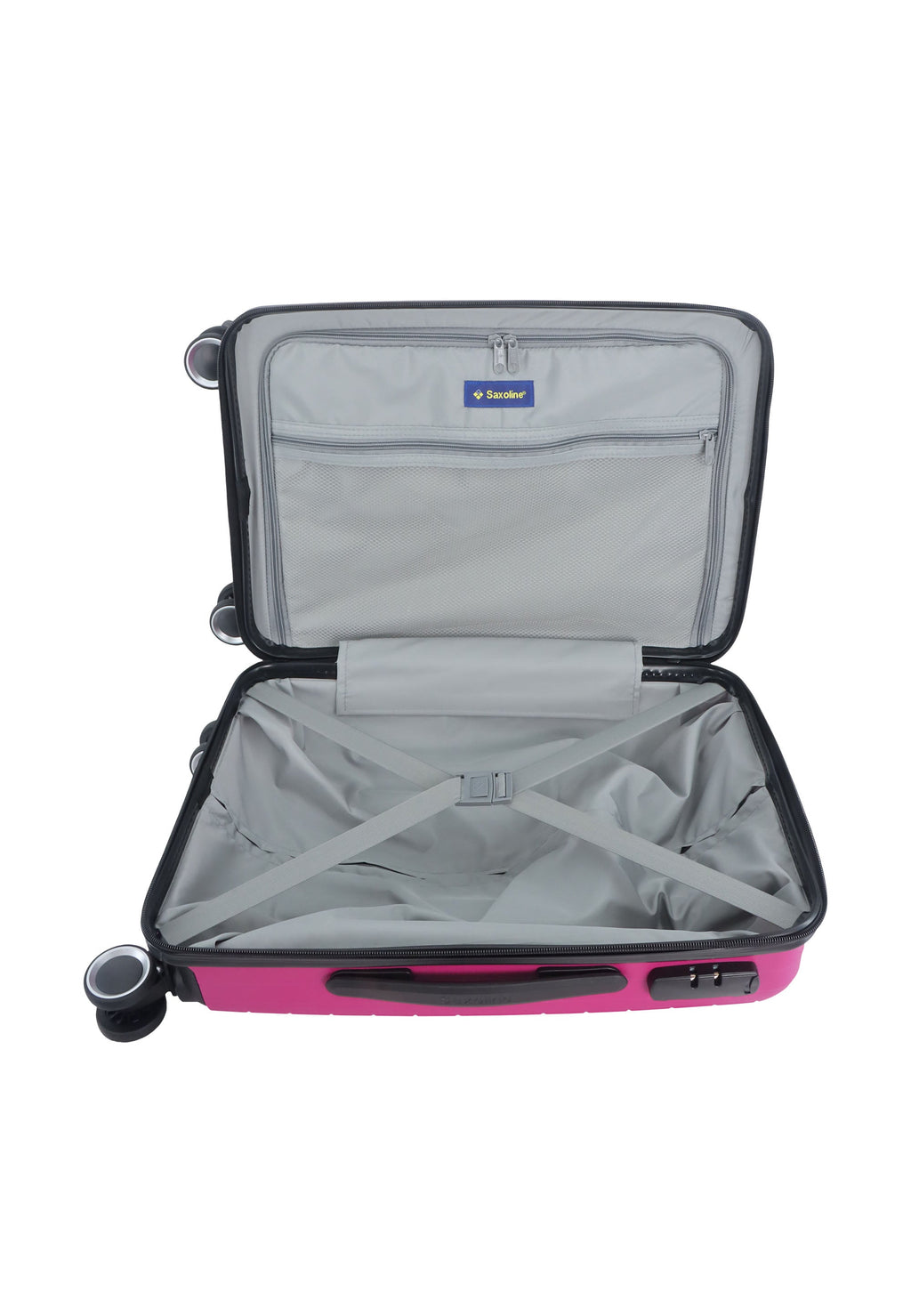 Hartschalenkoffer aus Polypropylen von Saxoline – Größe S für Handgepäck Farbe Fuchsia