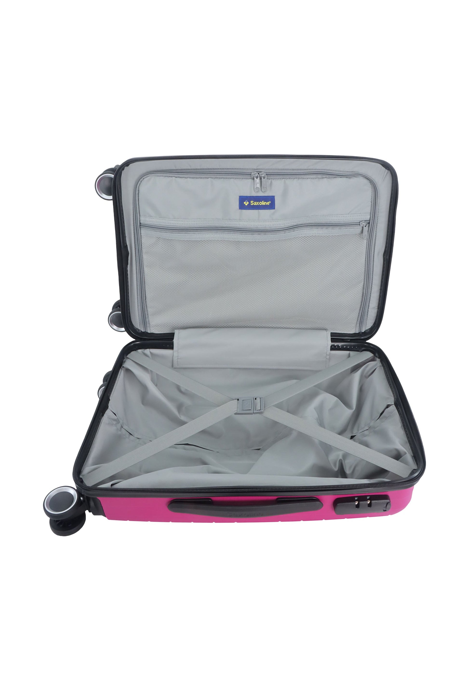 Hartschalenkoffer aus Polypropylen von Saxoline – Größe S für Handgepäck Farbe Fuchsia