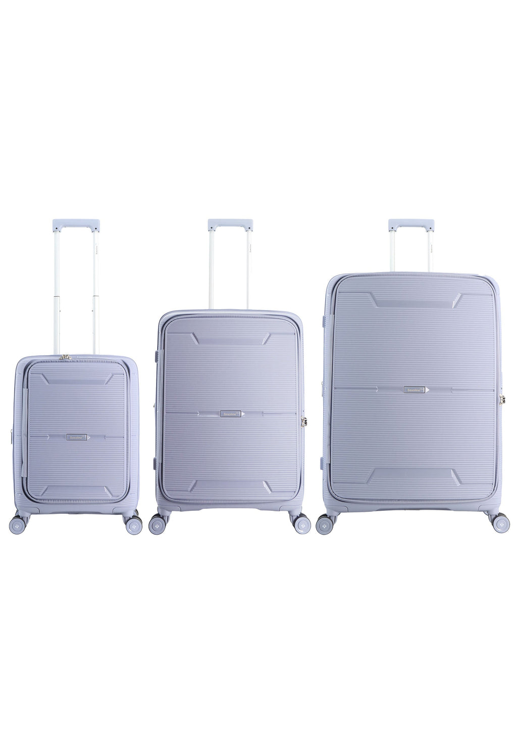 Saxoline Blue Boho Hartschalen-Kofferset / Trolley-Set / Reisekoffer-Set - (S/M/L) - Lila – Produktansicht 1