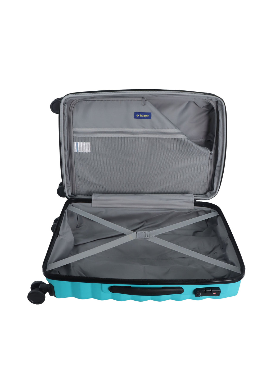 Saxoline Flow Hartschalenkoffer / Trolley / Reiskoffer - (Medium) Türkis