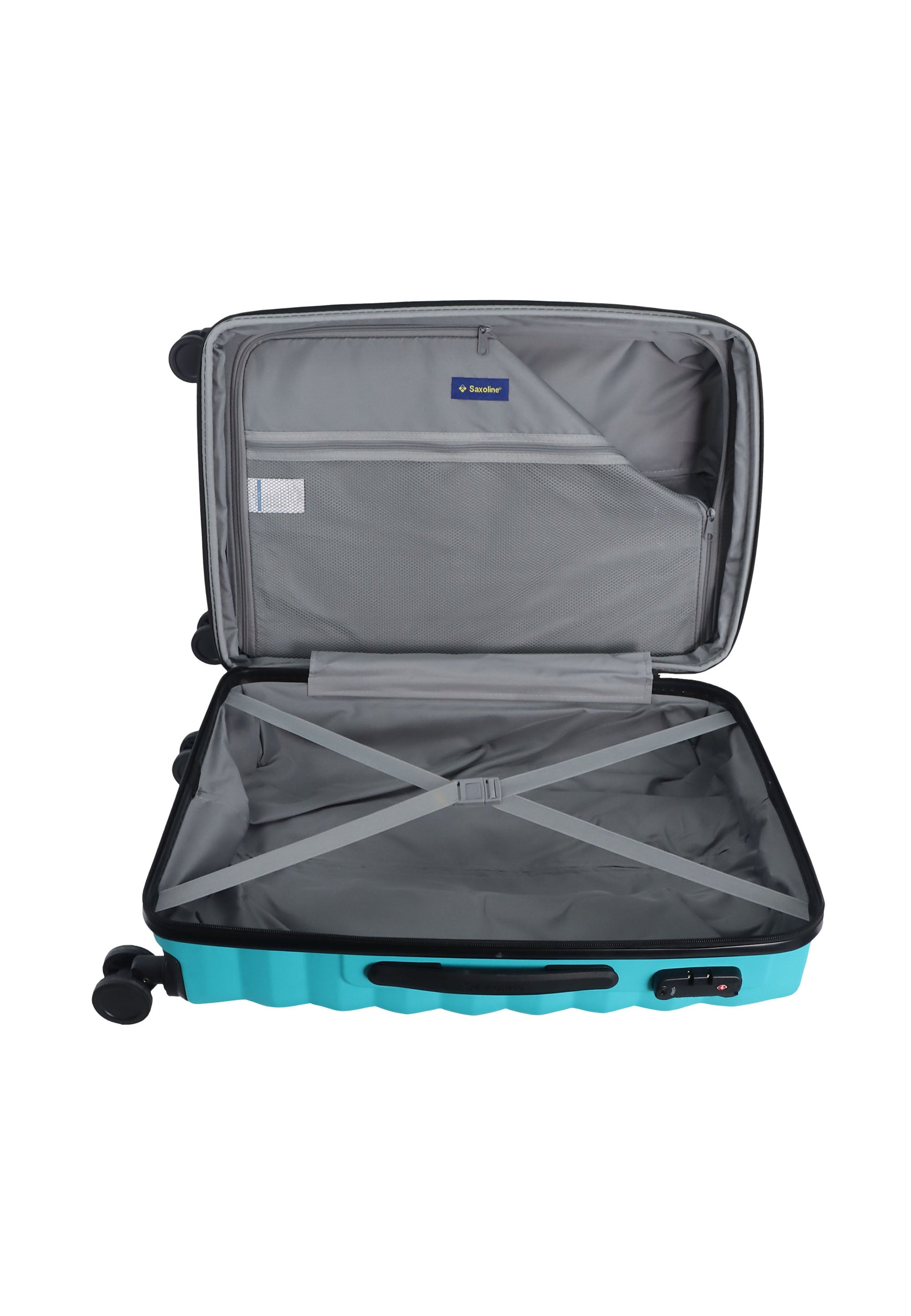 Saxoline Flow Hartschalenkoffer / Trolley / Reiskoffer - (Medium) Türkis