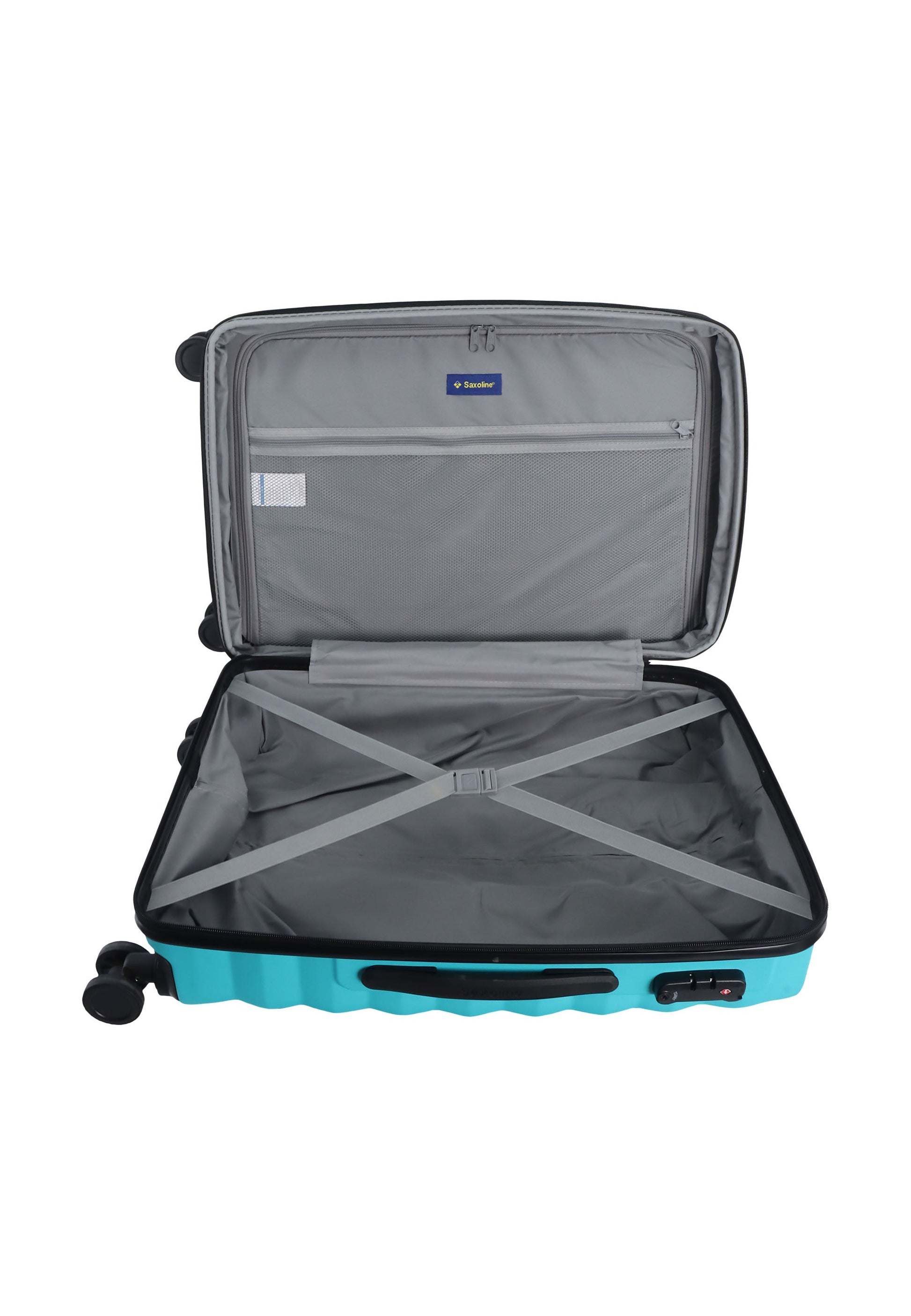 Saxoline Flow Hartschalenkoffer / Trolley / Reiskoffer - (Medium) Türkis