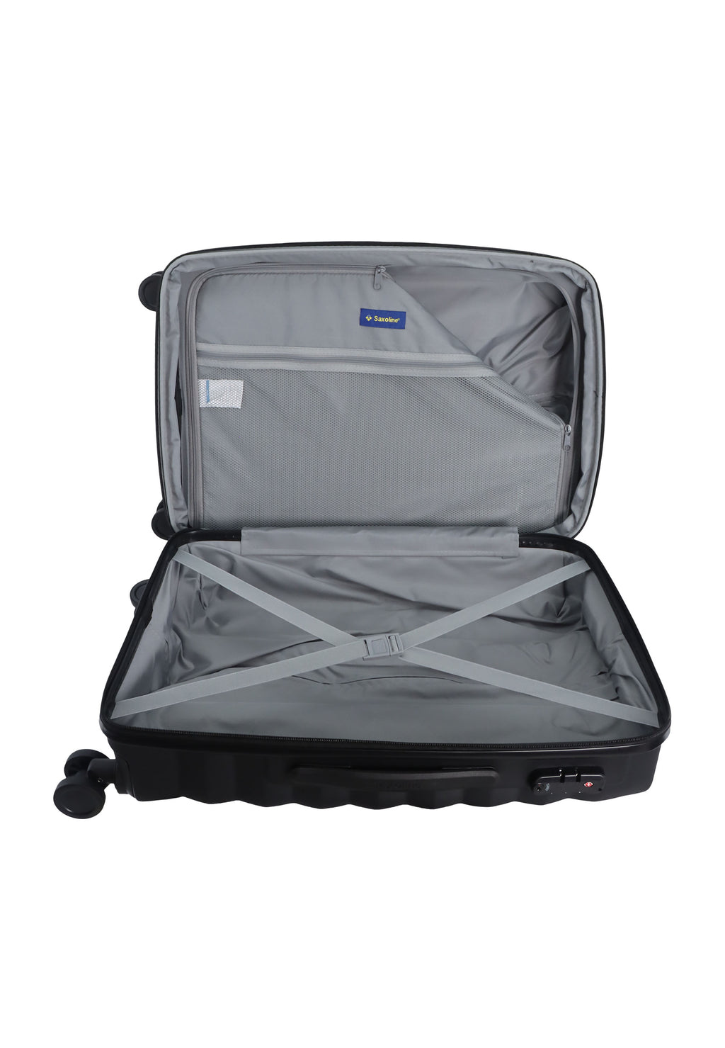 Saxoline Flow Hartschalenkoffer / Trolley / Reiskoffer - (Large) Schwarz
