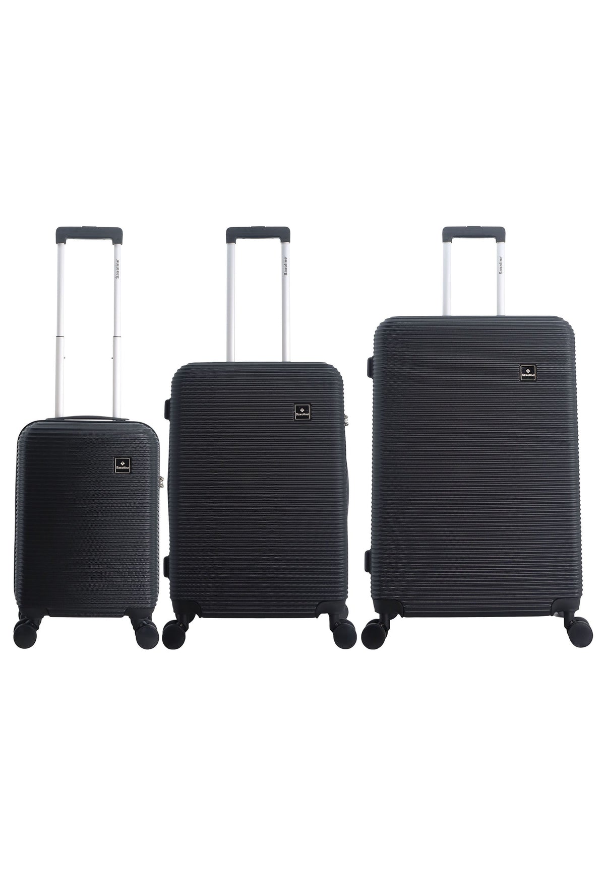 Saxoline Twist Hartschalen-Kofferset S/M/L – Schwarz – Produktansicht 1