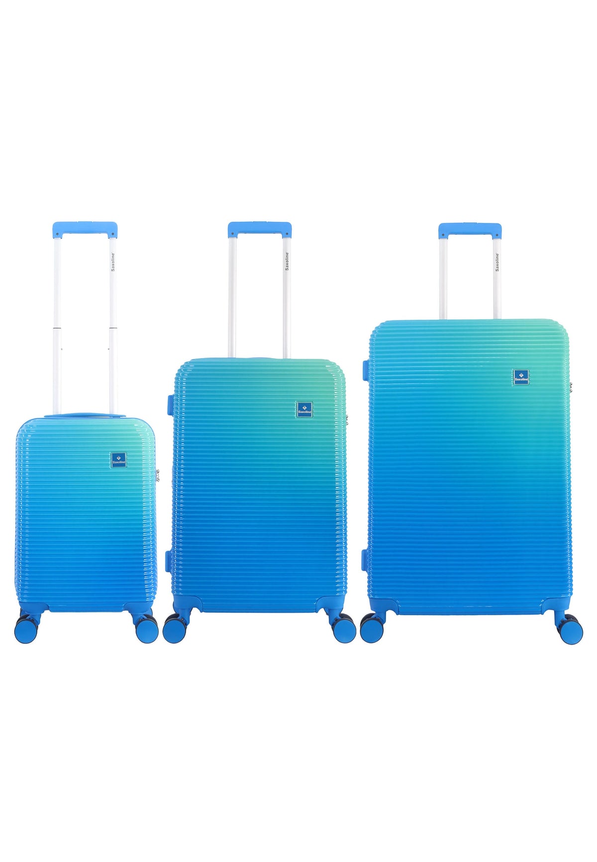 Saxoline Twist Hartschalen-Kofferset S/M/L – Blau – Produktansicht 1