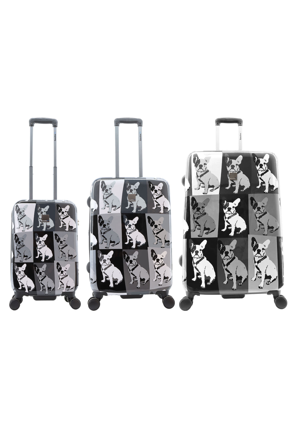 Saxoline Blue - Bulldog Monochrome Hartschalen-Kofferset / Trolley-Set / Reisekofferset - (S/M/L)