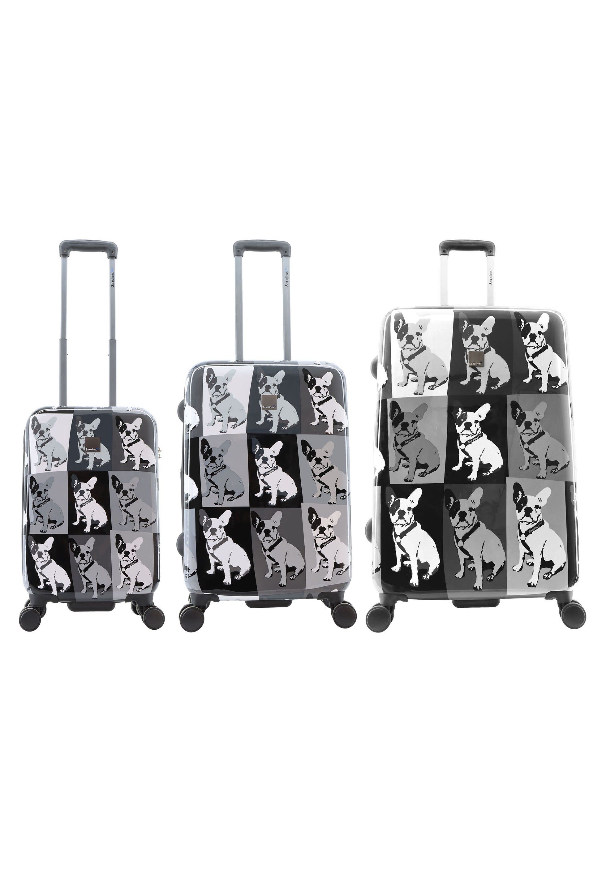 Saxoline Blue - Bulldog Monochrome Hartschalen-Kofferset / Trolley-Set / Reisekofferset - (S/M/L)