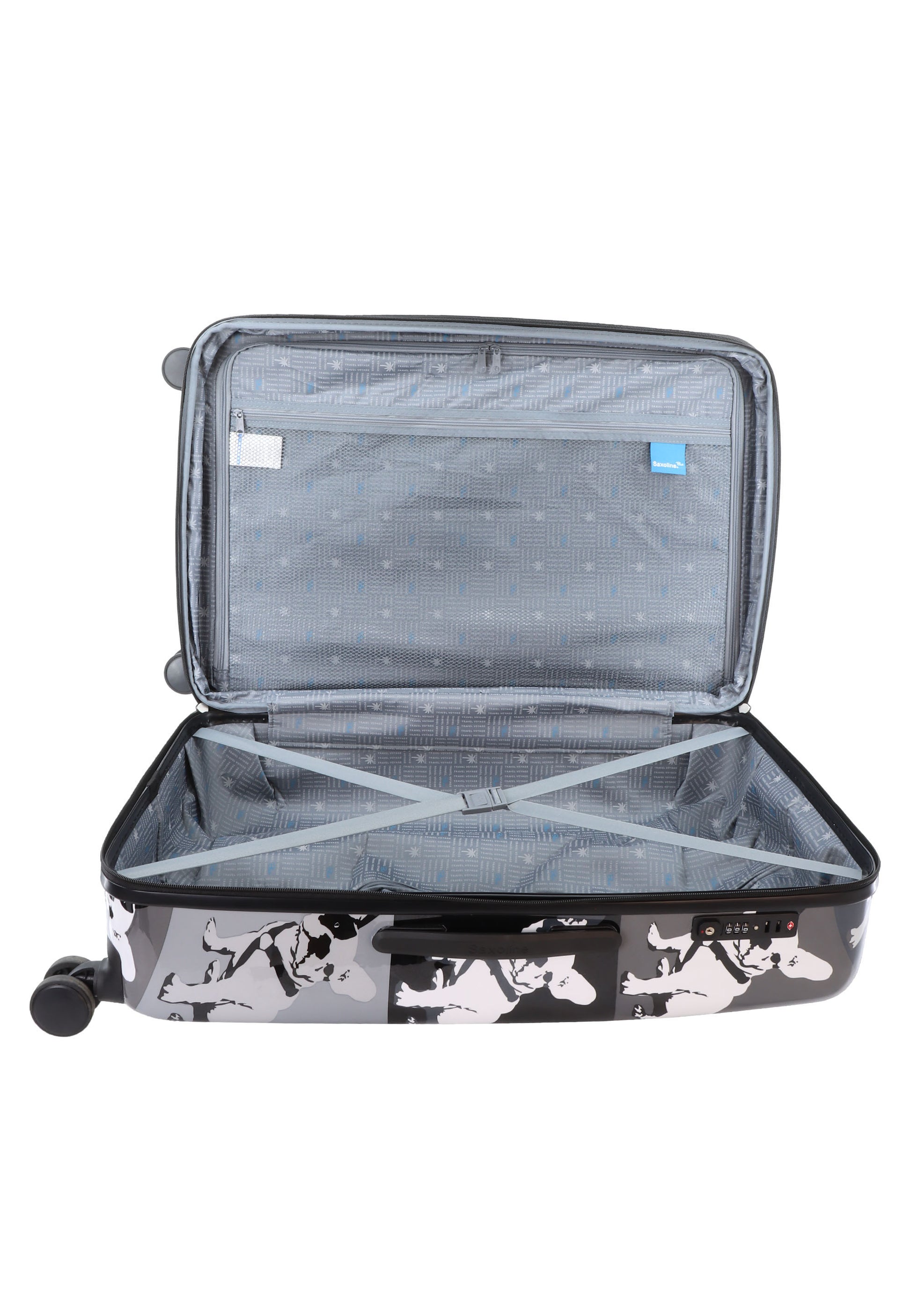 Saxoline Blue - Bulldog Monochrome Hartschalenkoffer / Trolley / Reisekoffer - 77 cm - (Large)