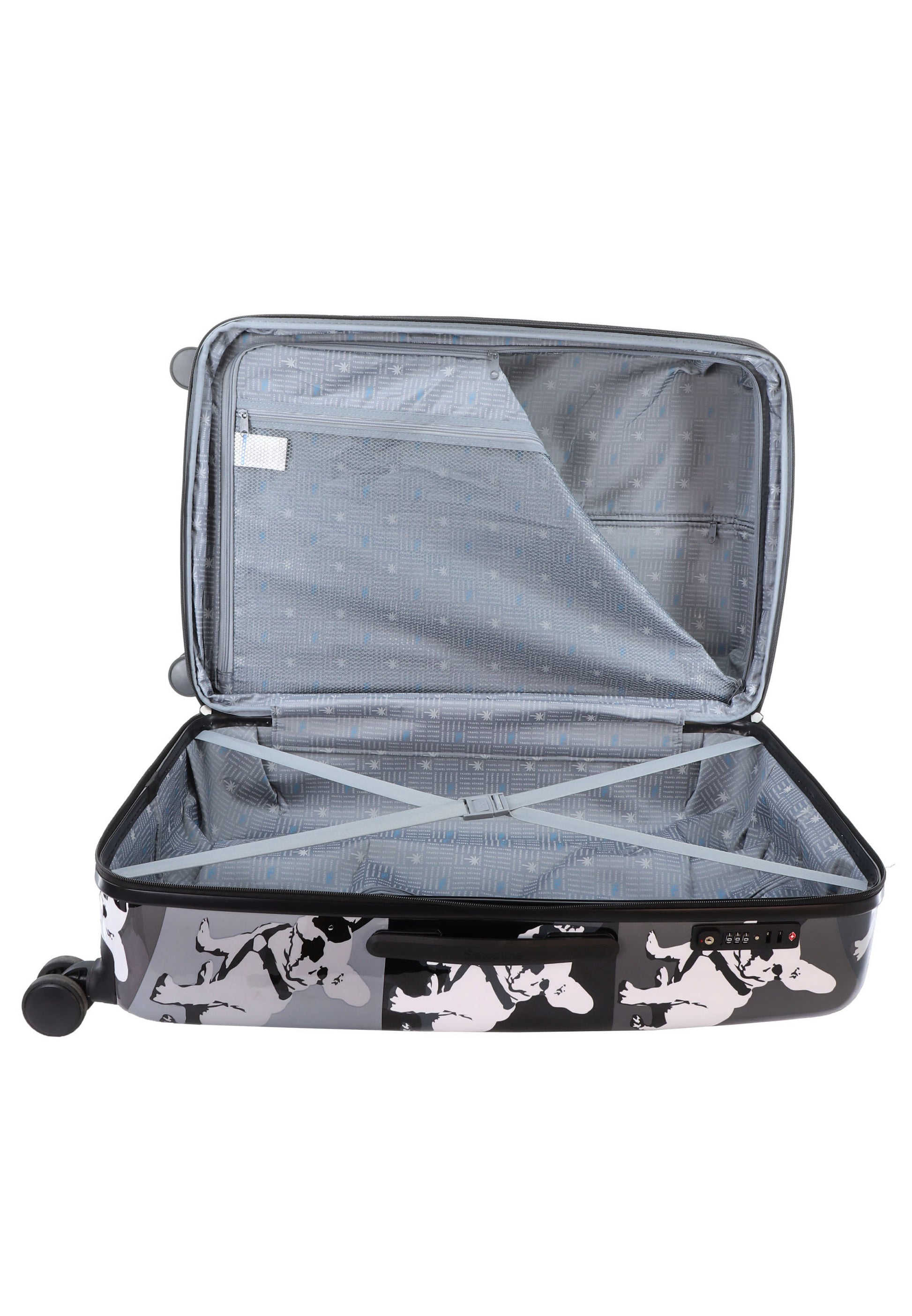 Saxoline Blue - Bulldog Monochrome Hartschalenkoffer / Trolley / Reisekoffer - 77 cm - (Large)