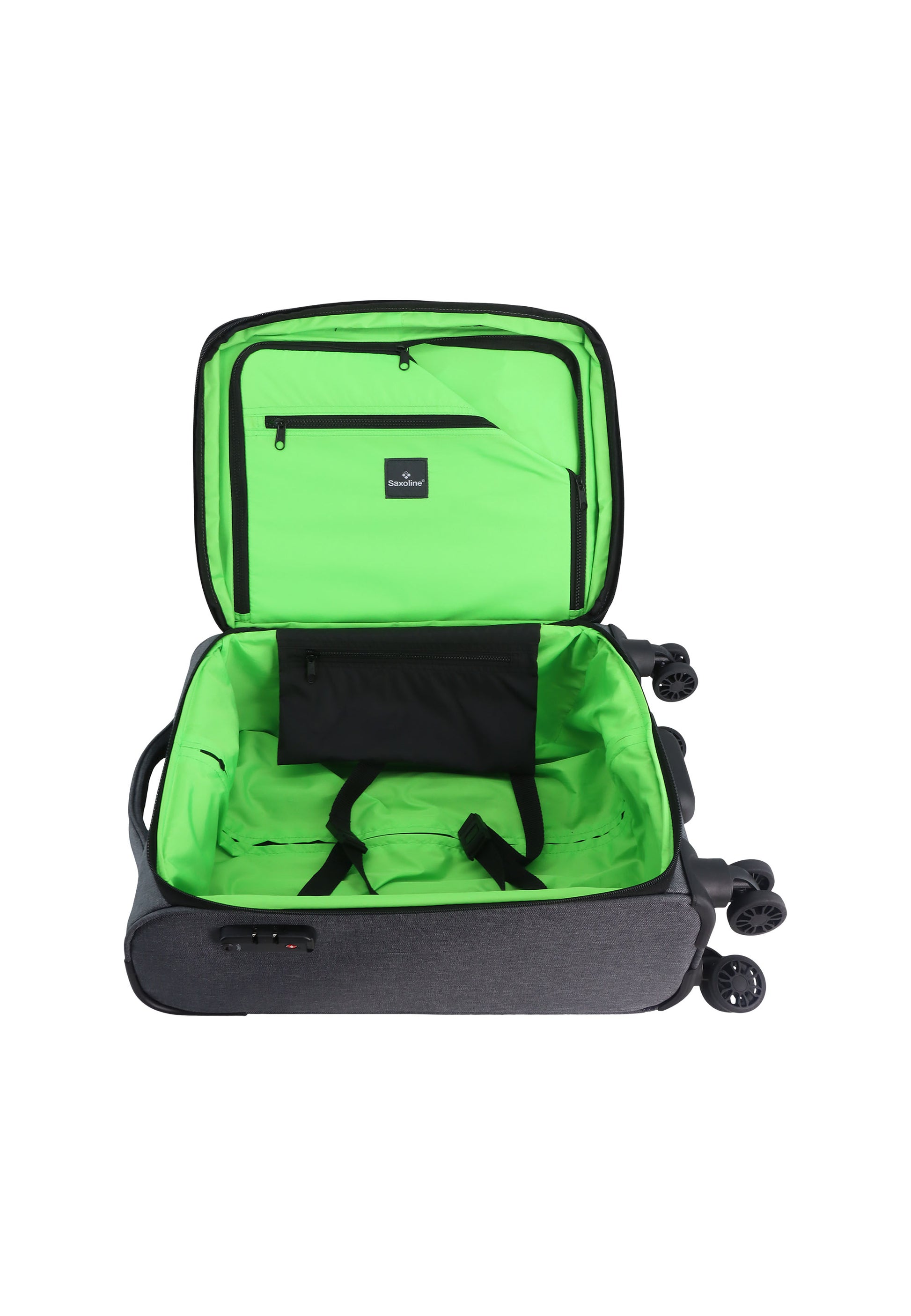 Saxoline - 2 Tone Handgepäck Weichschalenkoffer / Trolley / Reisekoffer - 55 cm - (Small)