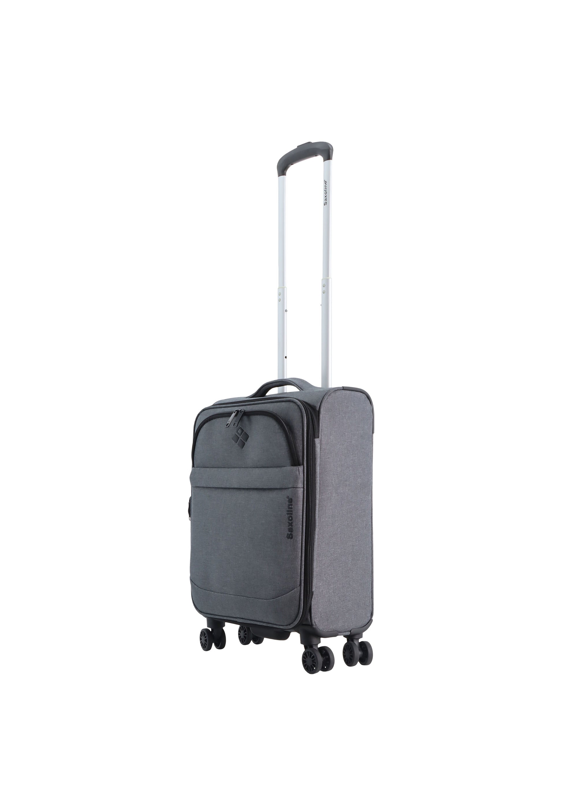 Saxoline - 2 Tone Handgepäck Weichschalenkoffer / Trolley / Reisekoffer - 55 cm - (Small)