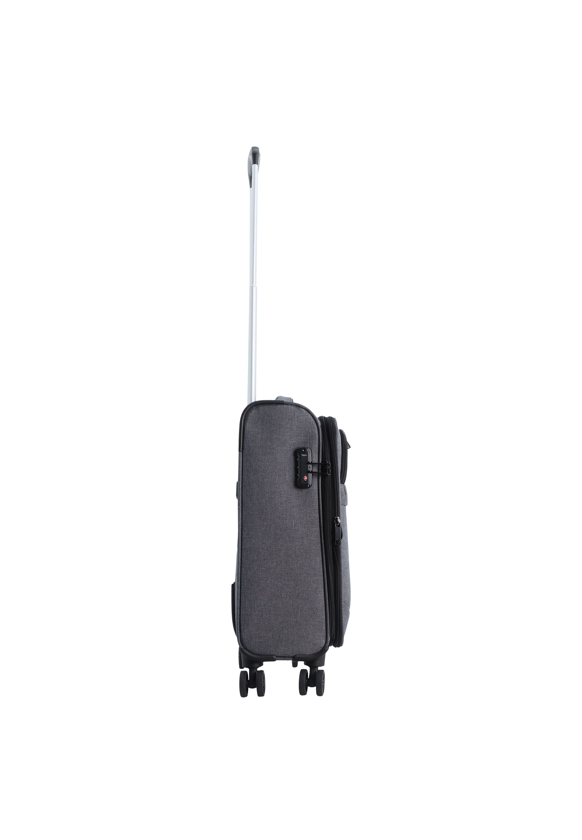 Saxoline - 2 Tone Handgepäck Weichschalenkoffer / Trolley / Reisekoffer - 55 cm - (Small)