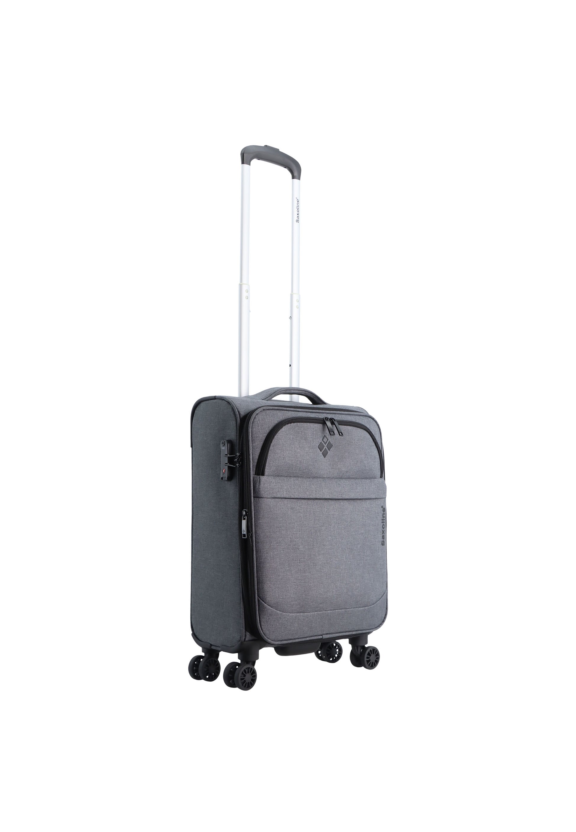 Saxoline - 2 Tone Handgepäck Weichschalenkoffer / Trolley / Reisekoffer - 55 cm - (Small)