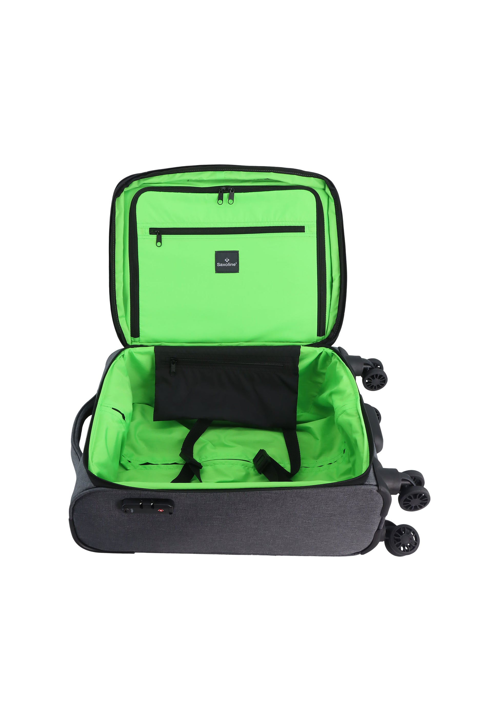Saxoline - 2 Tone Handgepäck Weichschalenkoffer / Trolley / Reisekoffer - 55 cm - (Small)