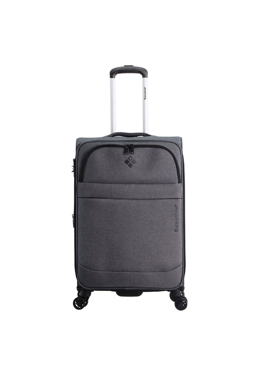 Saxoline - 2 Tone Polyester Weichschalenkoffer / Trolley / Reisekoffer - 67 cm - (Medium)