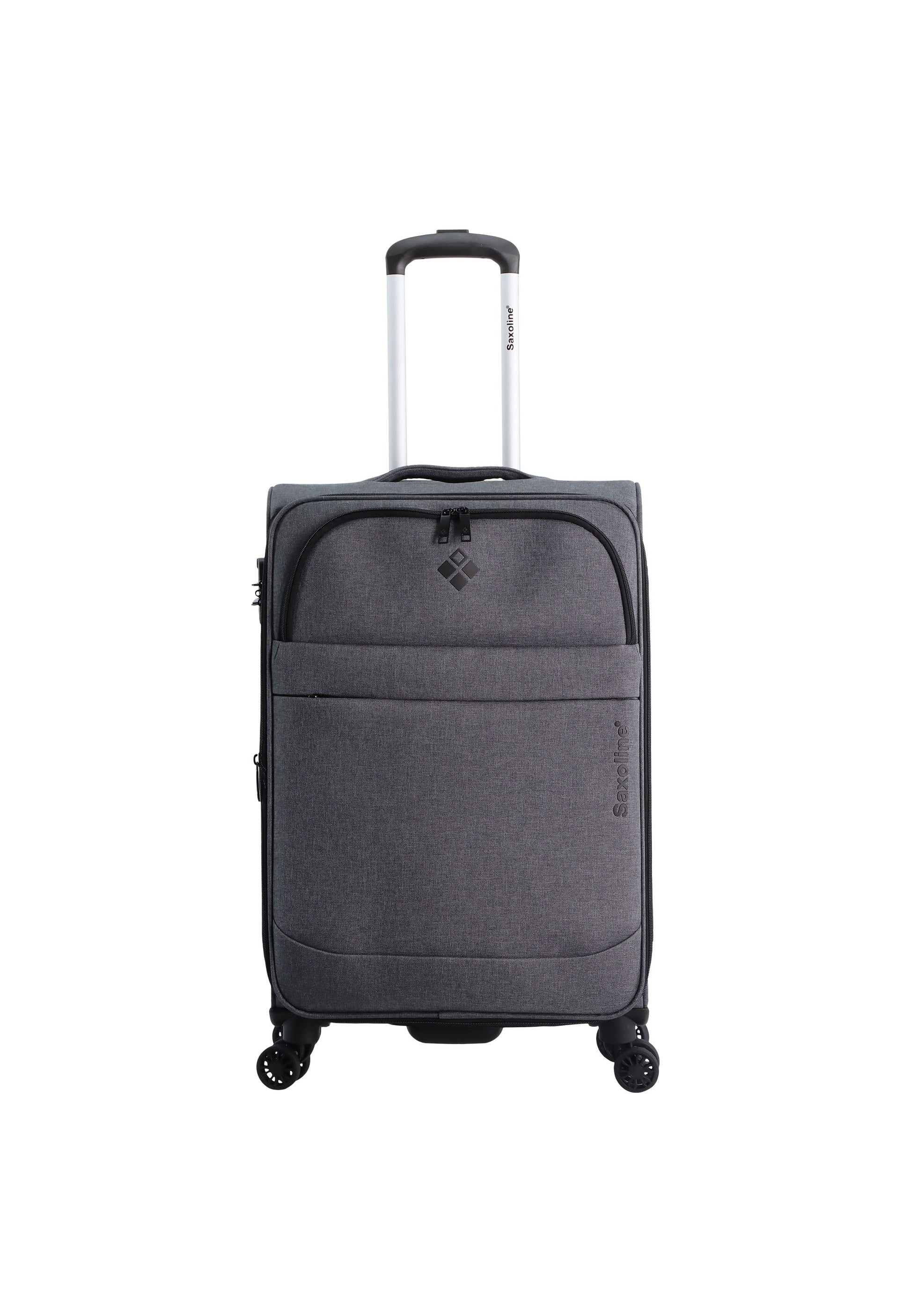Saxoline - 2 Tone Polyester Weichschalenkoffer / Trolley / Reisekoffer - 67 cm - (Medium)