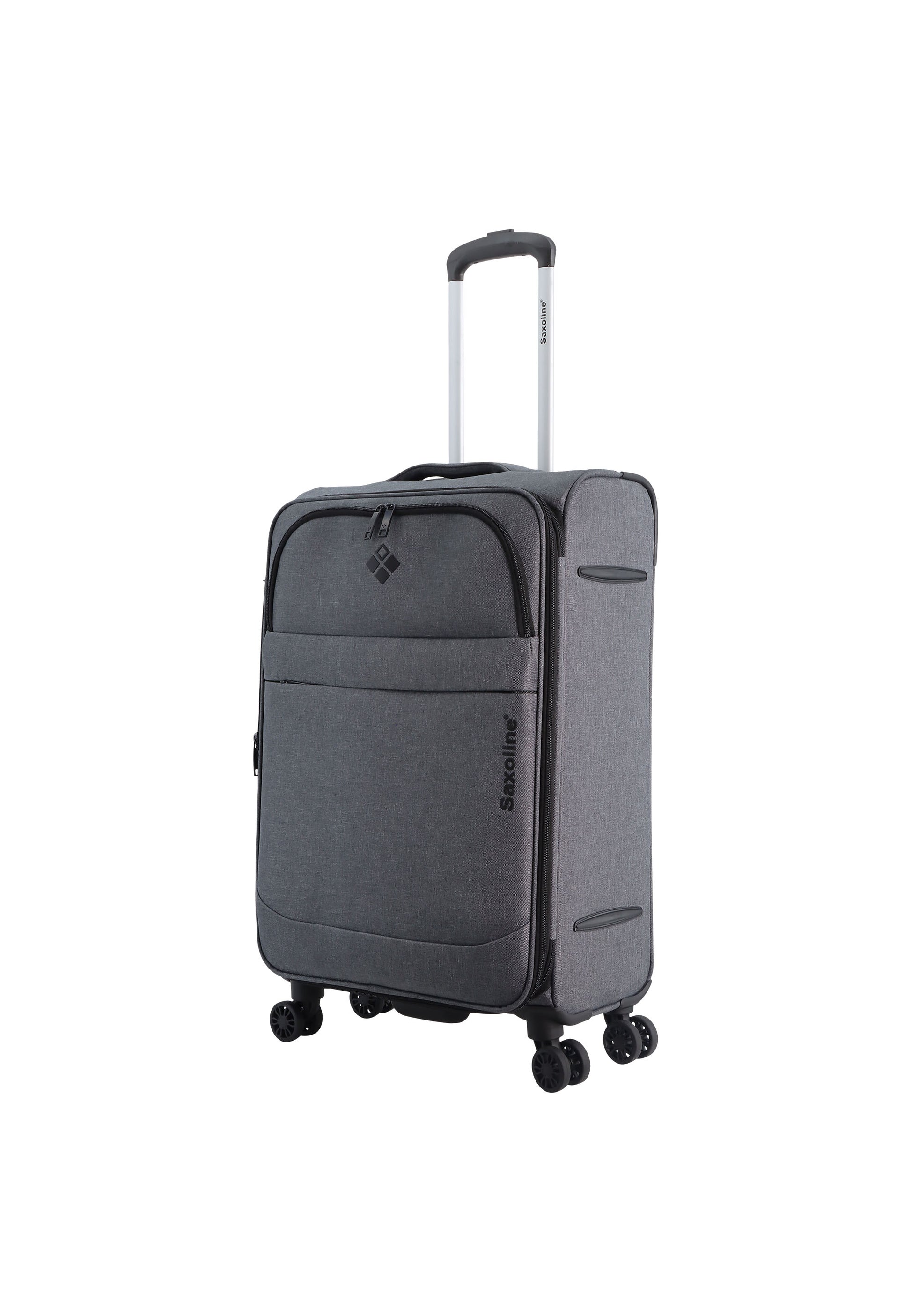 Saxoline - 2 Tone Polyester Weichschalenkoffer / Trolley / Reisekoffer - 67 cm - (Medium)