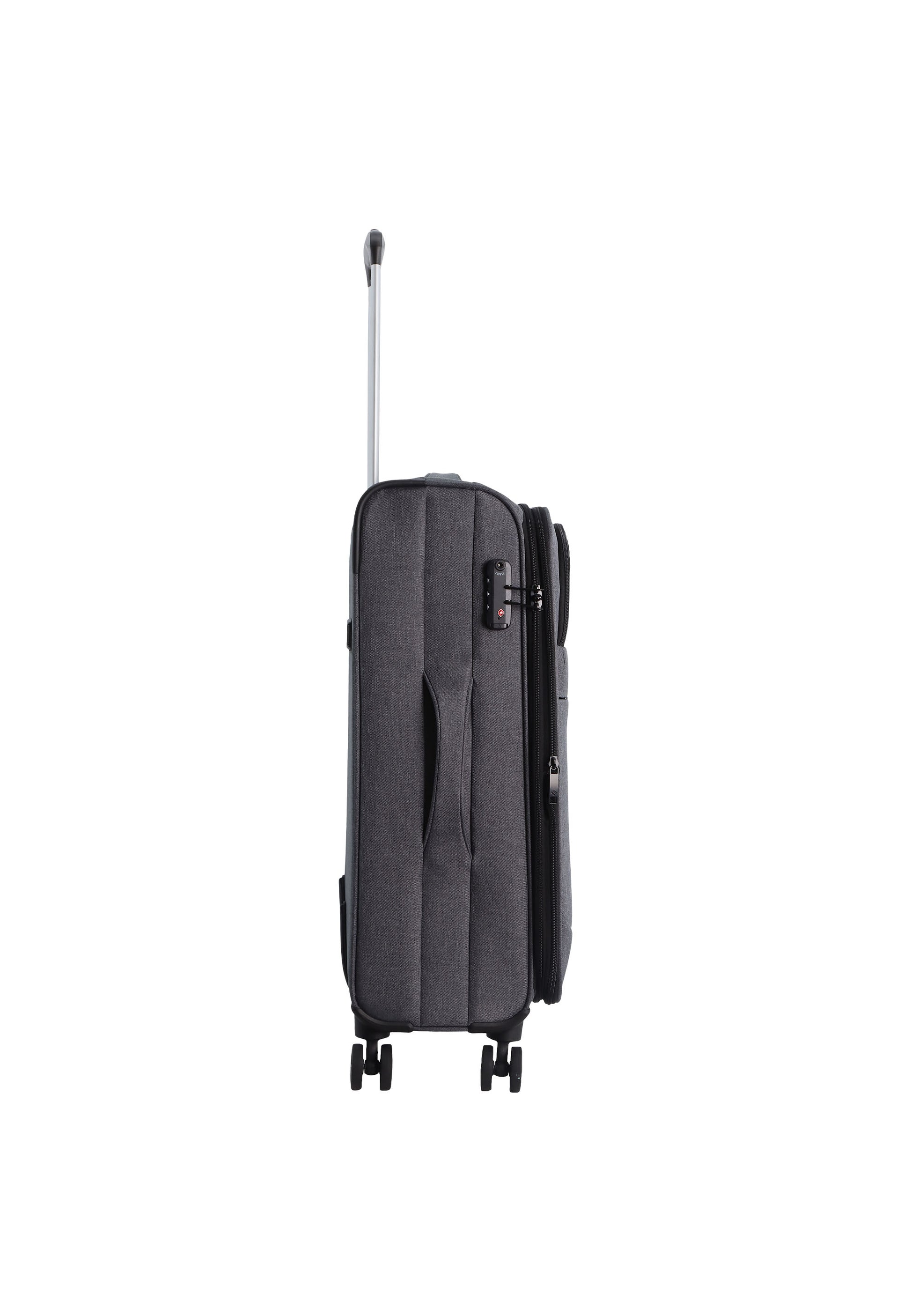 Saxoline - 2 Tone Polyester Weichschalenkoffer / Trolley / Reisekoffer - 67 cm - (Medium)