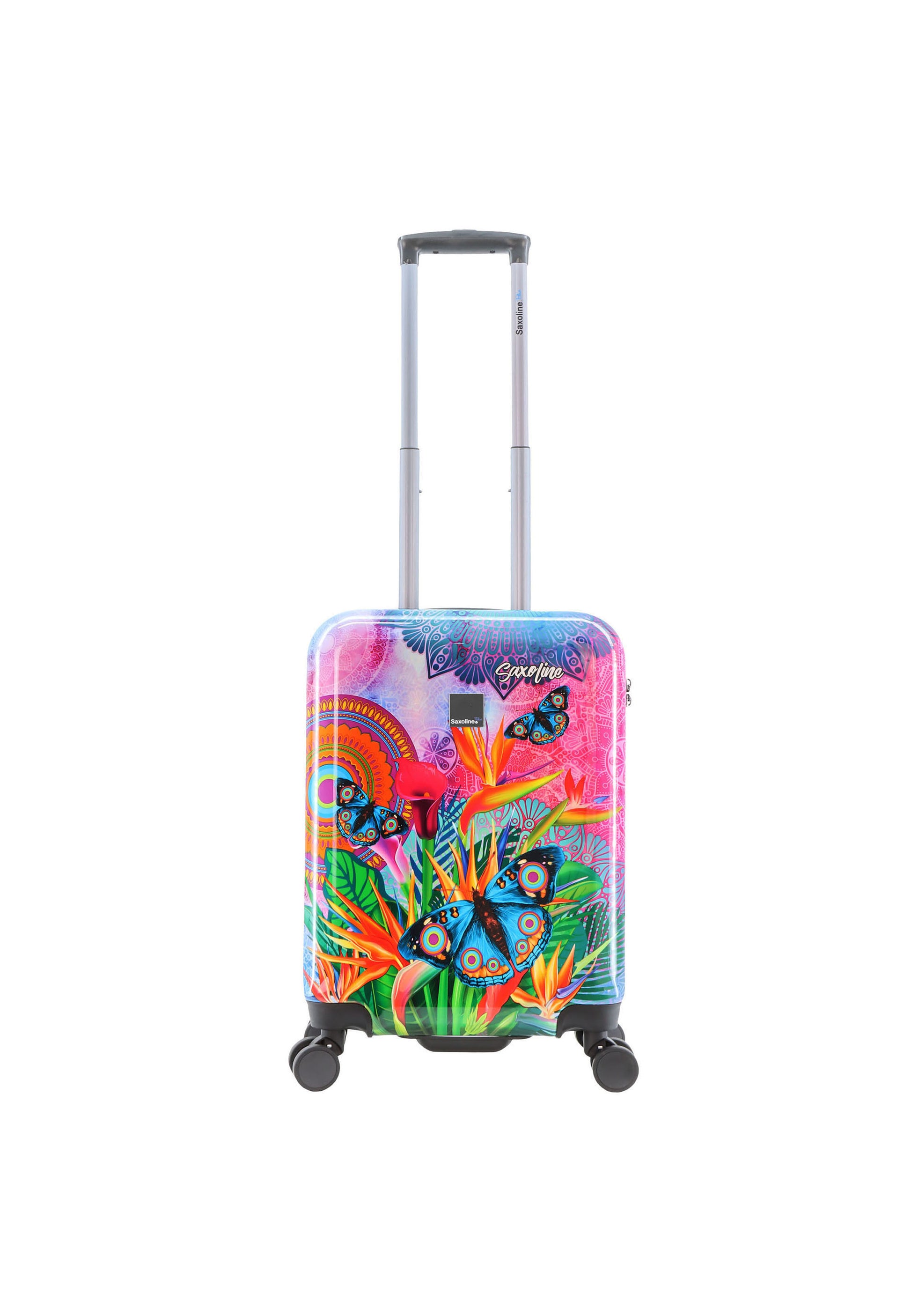 Saxoline Blue - Butterfly Nature Handgepäck Hartschalenkoffer / Trolley / Reisekoffer - 55 cm - (Small)