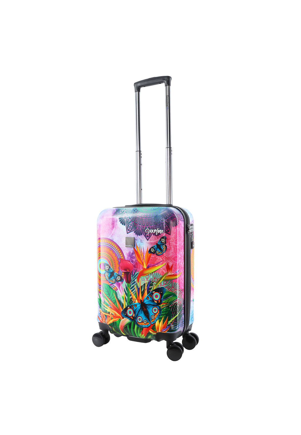 Saxoline Blue - Butterfly Nature Handgepäck Hartschalenkoffer / Trolley / Reisekoffer - 55 cm - (Small)