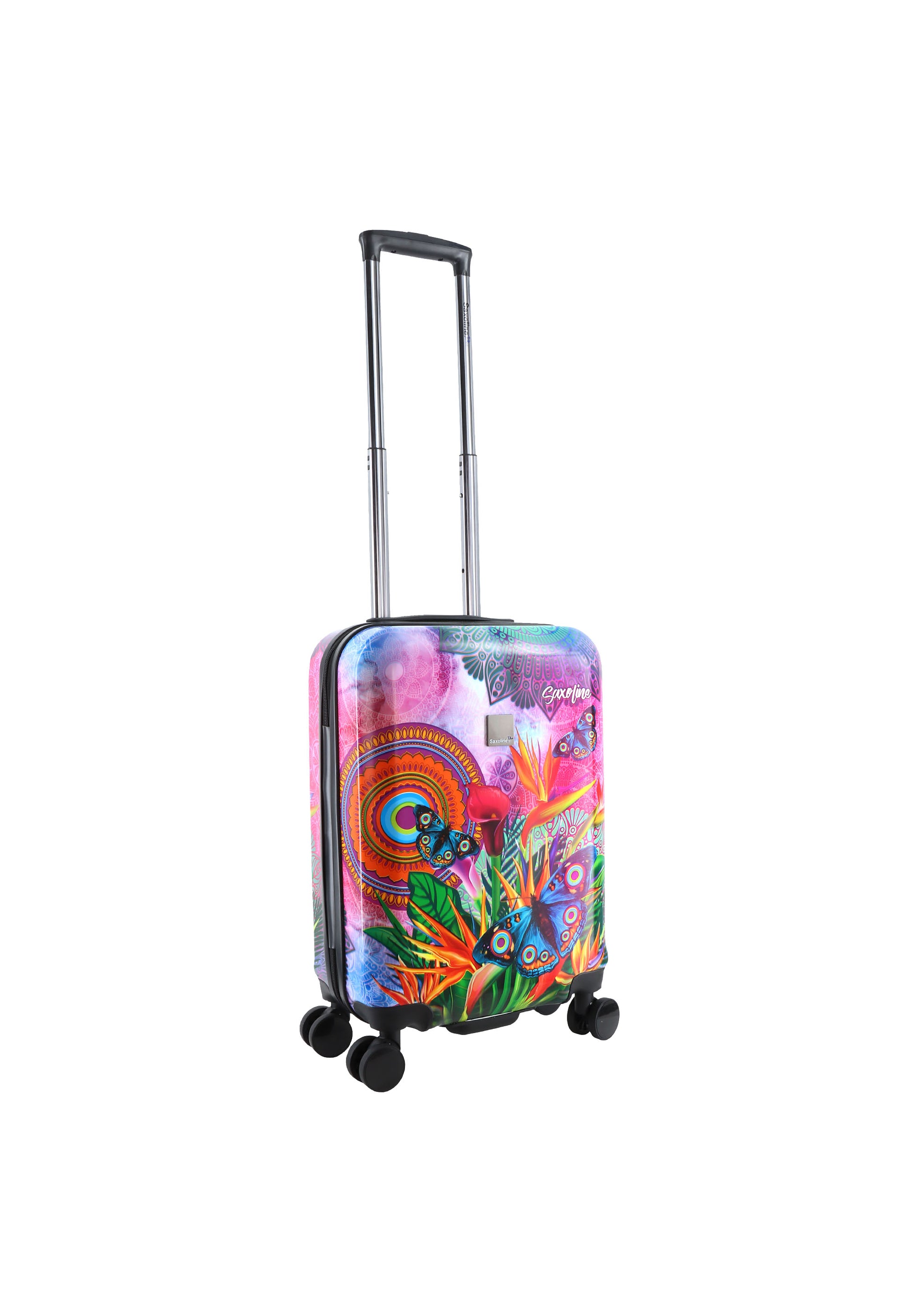 Saxoline Blue - Butterfly Nature Handgepäck Hartschalenkoffer / Trolley / Reisekoffer - 55 cm - (Small)