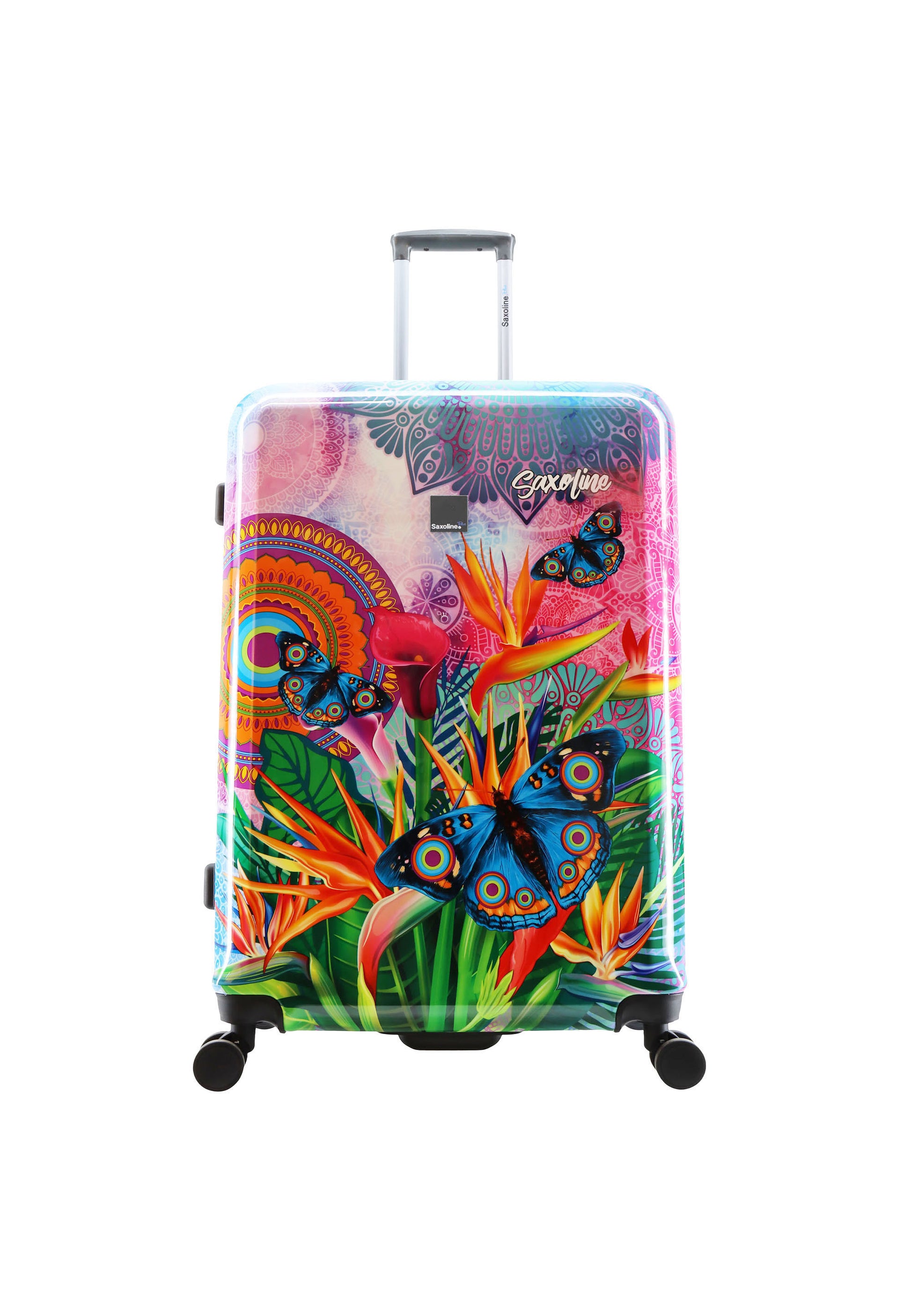 Saxoline Blue - Butterfly Nature Hartschalenkoffer / Trolley / Reisekoffer - 77 cm - (Large)