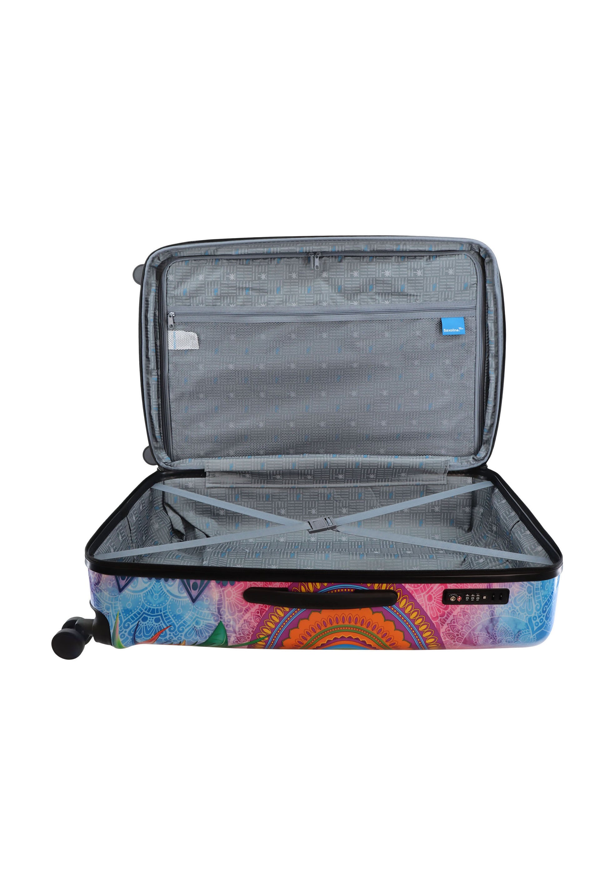 Saxoline Blue - Butterfly Nature Hartschalenkoffer / Trolley / Reisekoffer - 77 cm - (Large)