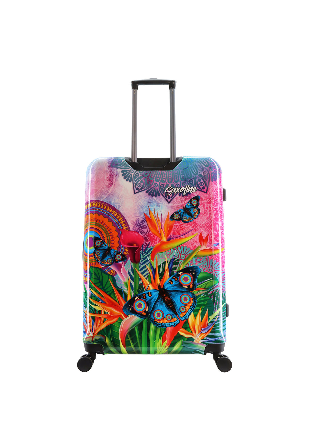 Saxoline Blue - Butterfly Nature Hartschalenkoffer / Trolley / Reisekoffer - 77 cm - (Large)