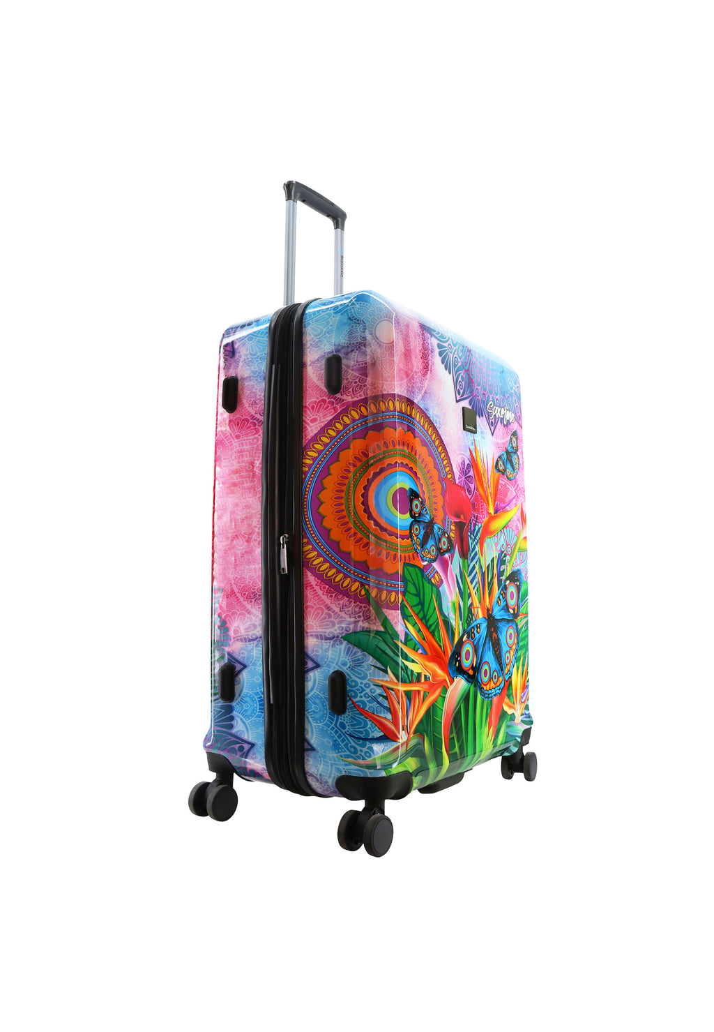 Saxoline Blue - Butterfly Nature Hartschalenkoffer / Trolley / Reisekoffer - 77 cm - (Large)