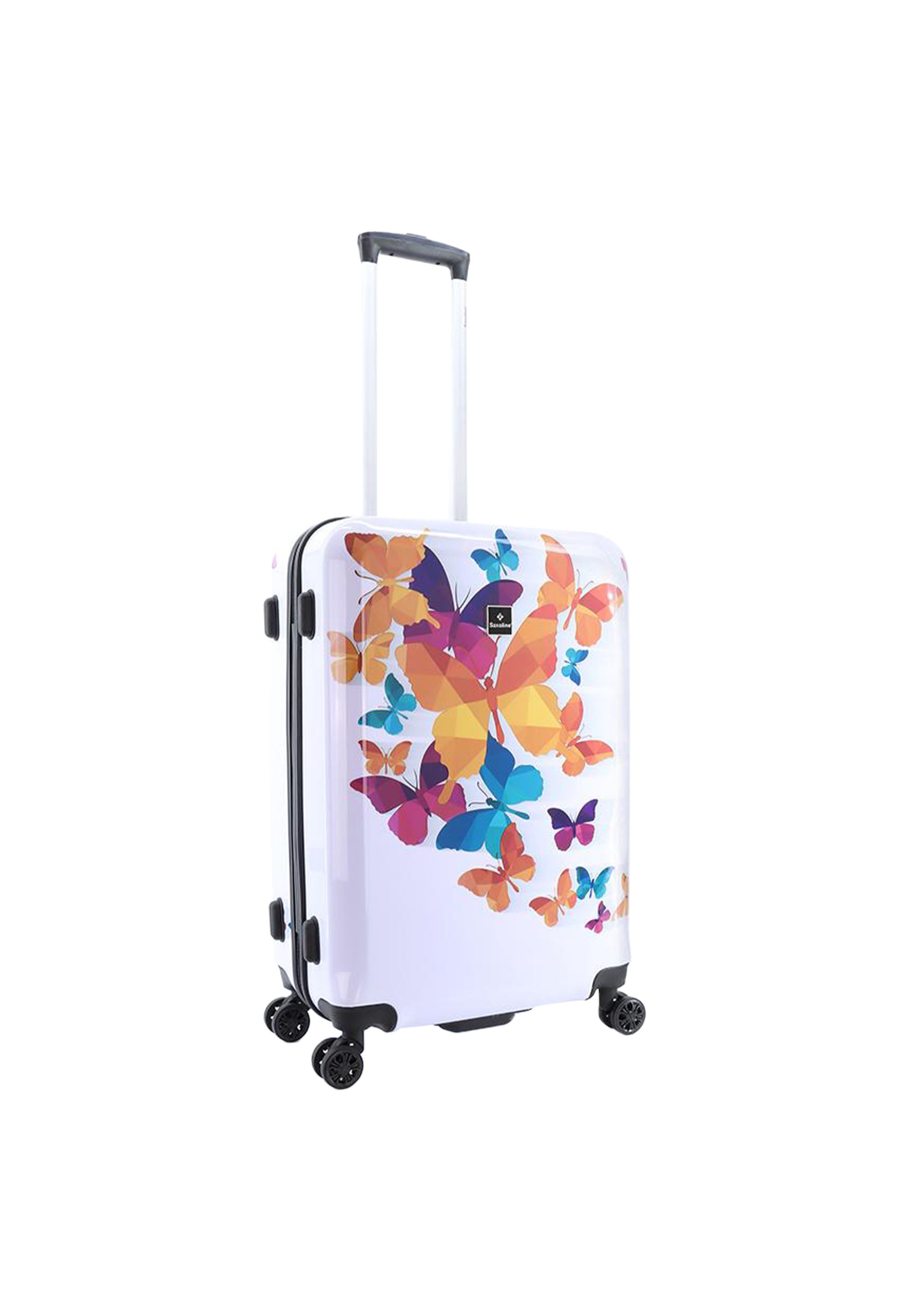 Saxoline - Butterfly Fun Hartschalenkoffer / Trolley / Reisekoffer - 67 cm - (Medium)