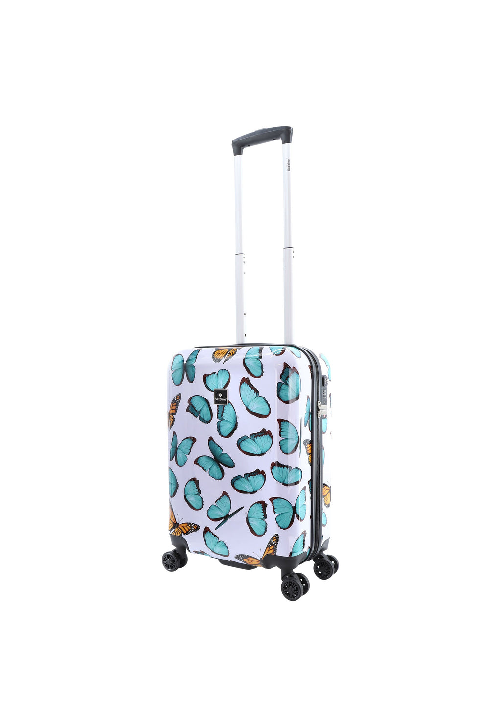 Saxoline Hartschalen-Handgepäckkoffer / Trolley / Reisekoffer - 55cm (Small) - Springful Print – Produktansicht 2