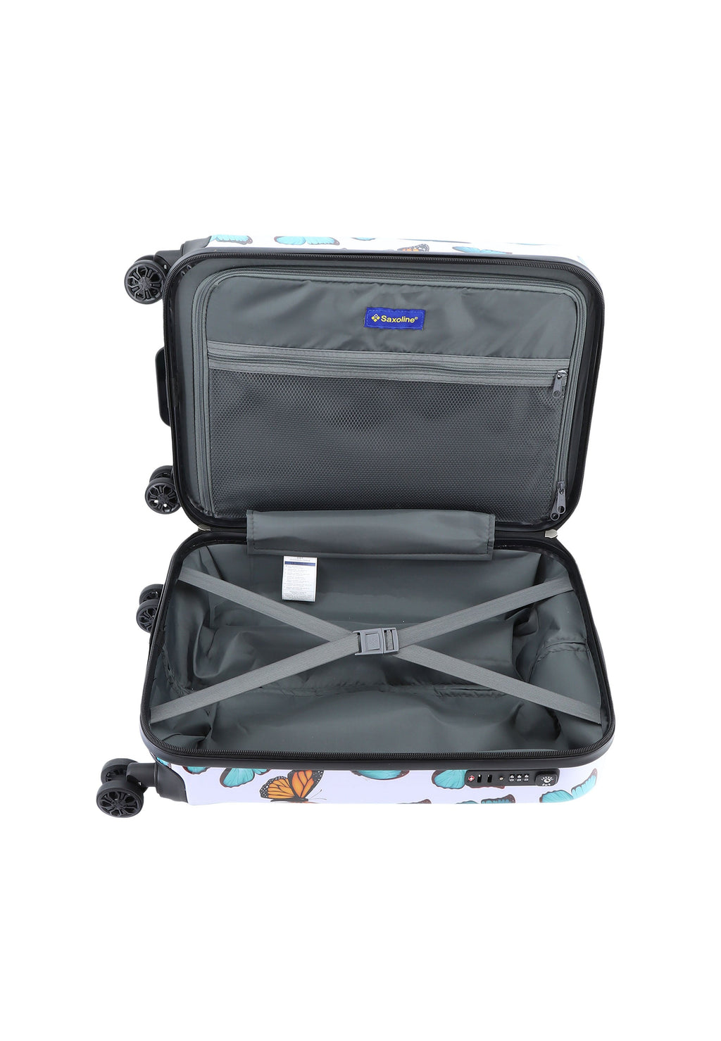 Saxoline Hartschalen-Handgepäckkoffer / Trolley / Reisekoffer - 55cm (Small) - Springful Print – Produktansicht 9